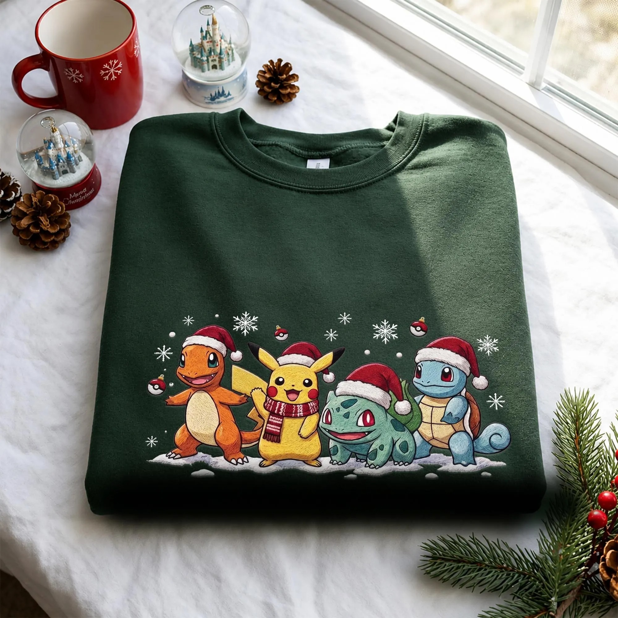 Cute Kawaii Poke Christmas Gamer Sweatshirt