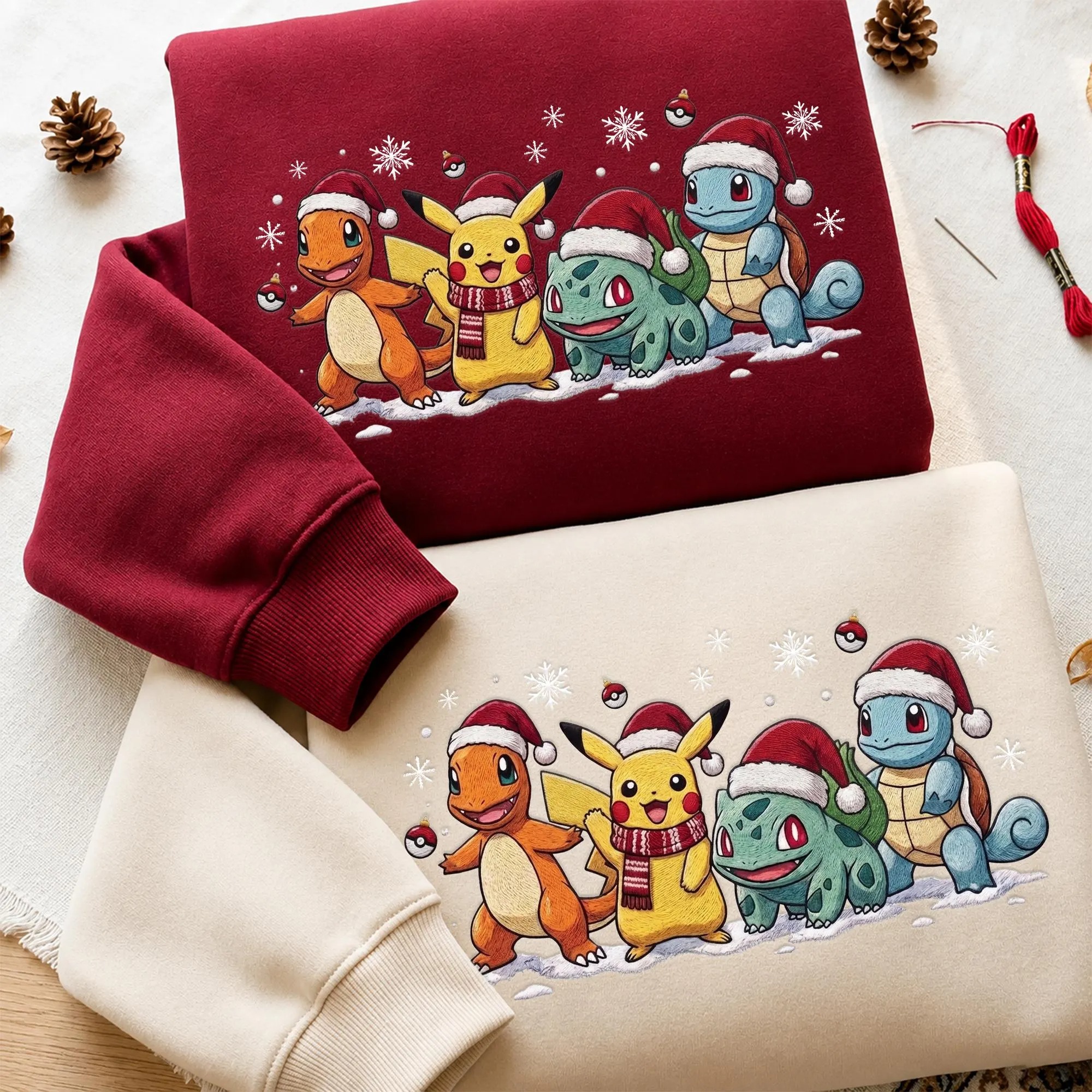 Cute Kawaii Poke Christmas Gamer Sweatshirt