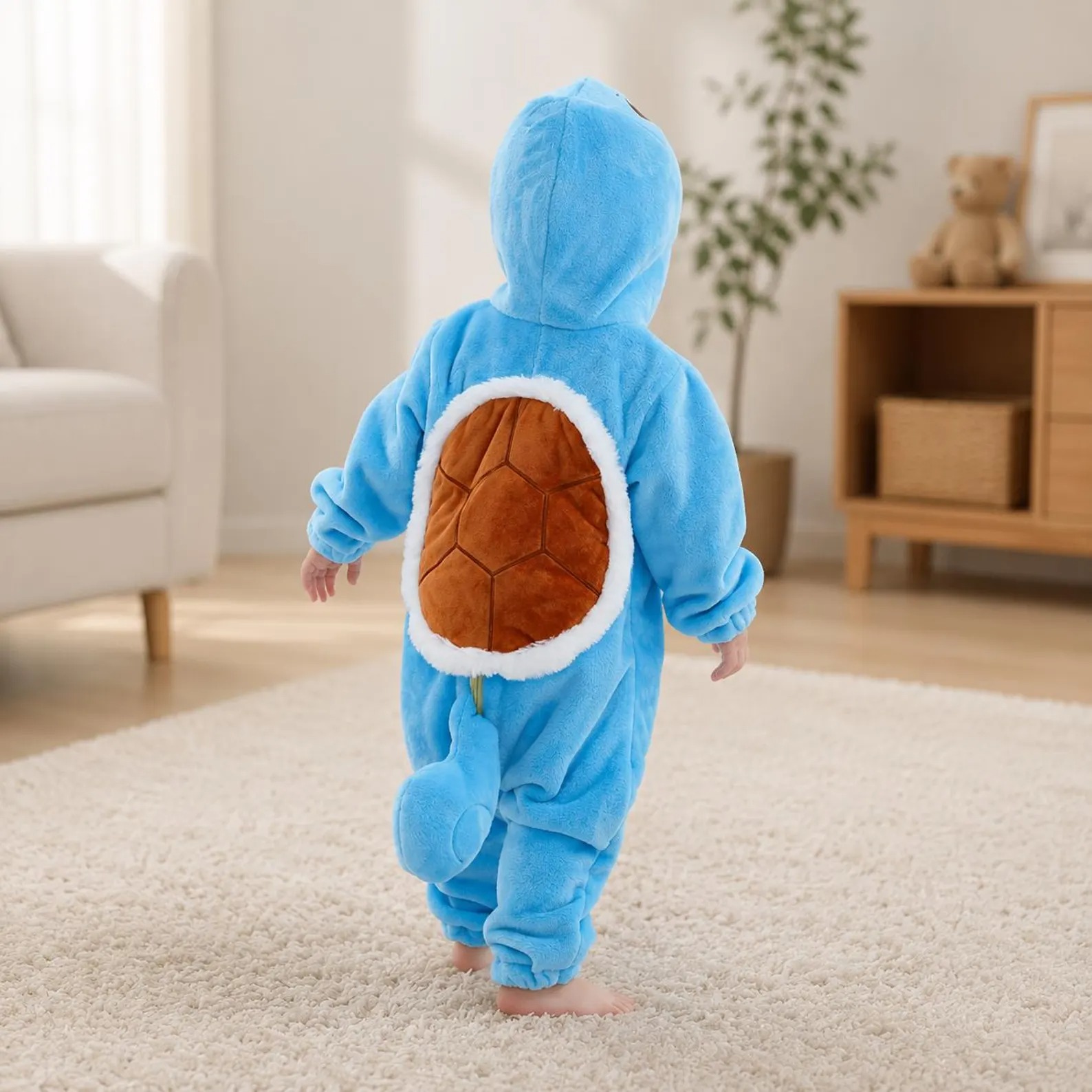 Cute PKM Character Baby Hooded Fleece Sleeping Bag