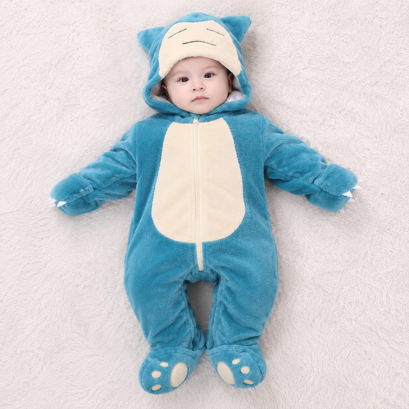 Cute PKM Character Baby Hooded Fleece Sleeping Bag