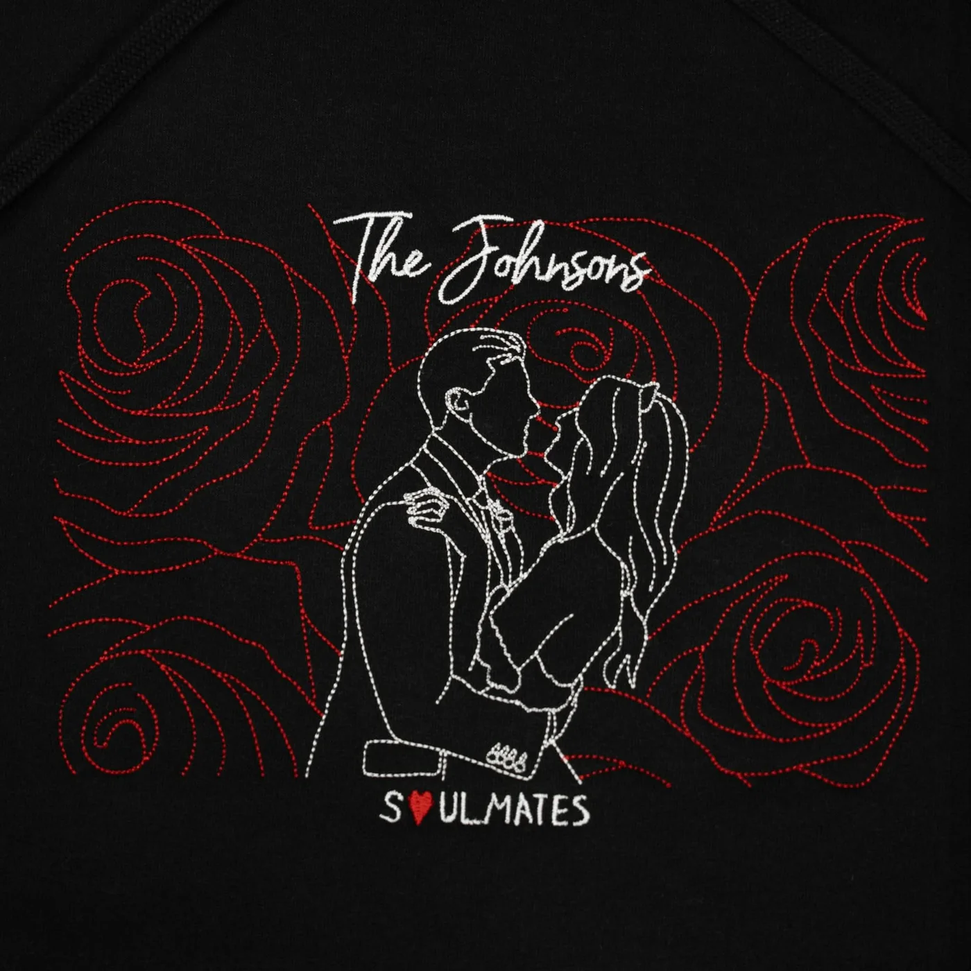 Custom Photo Line Art Embroidered Sweatshirt