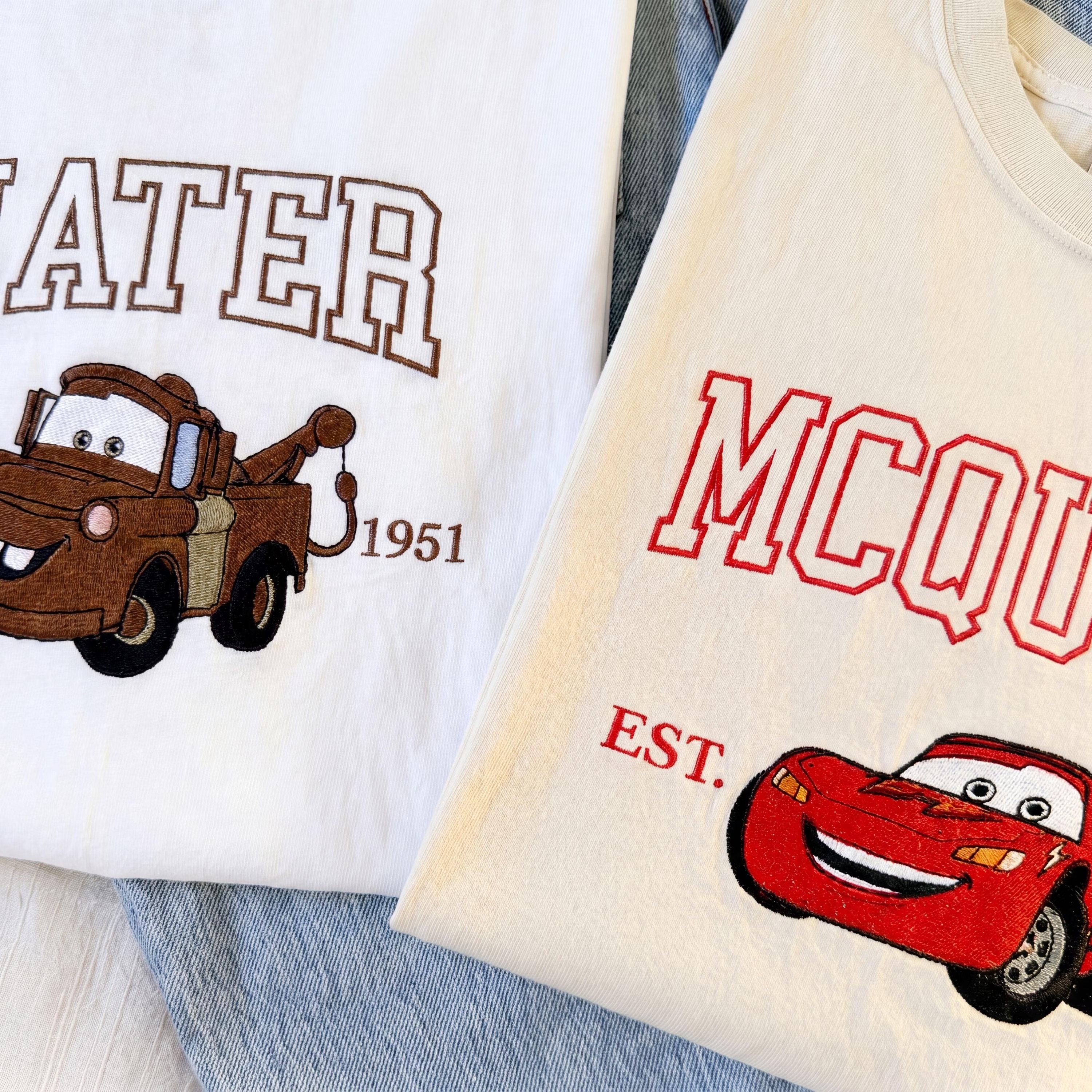 Embroidered Cars Matching Shirt
