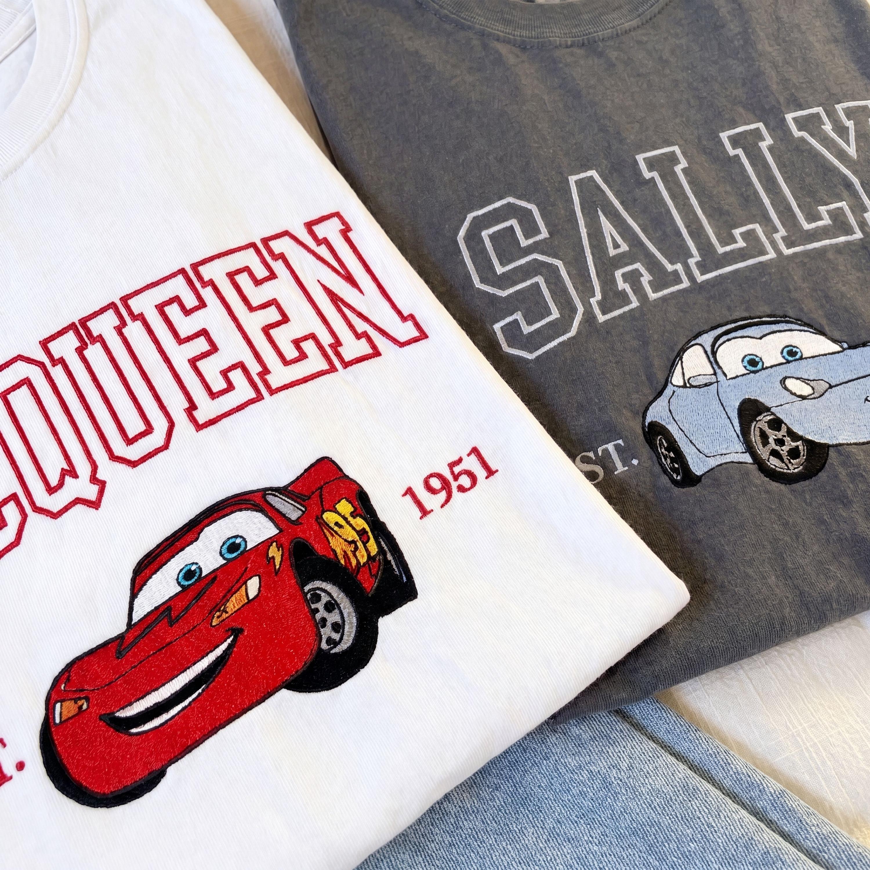 Embroidered Cars Matching Shirt
