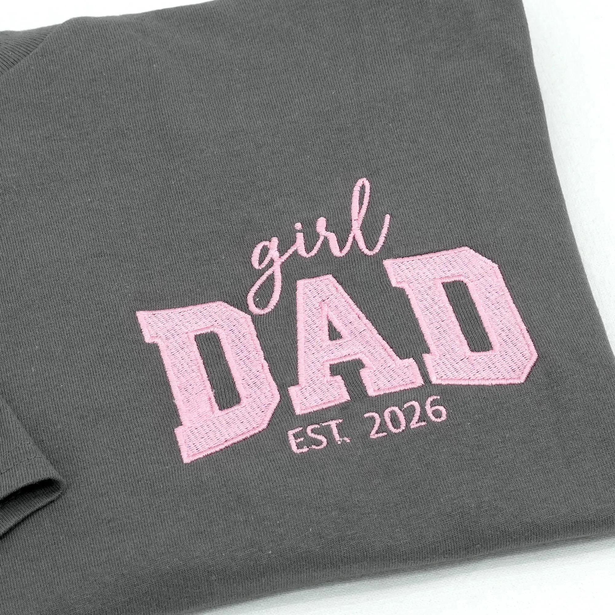 Embroidered Girl Dad Shirt -  First Time Fathers Day Gift 