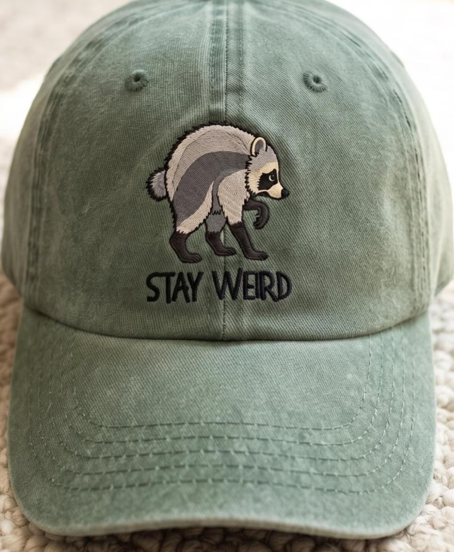 Embroidered Jimothy Raccoon Hat, Seattle Short Spine Raccoon Cap, Animal Lover Gift, Viral Raccoon Meme, Jimothy Raccoon Gift