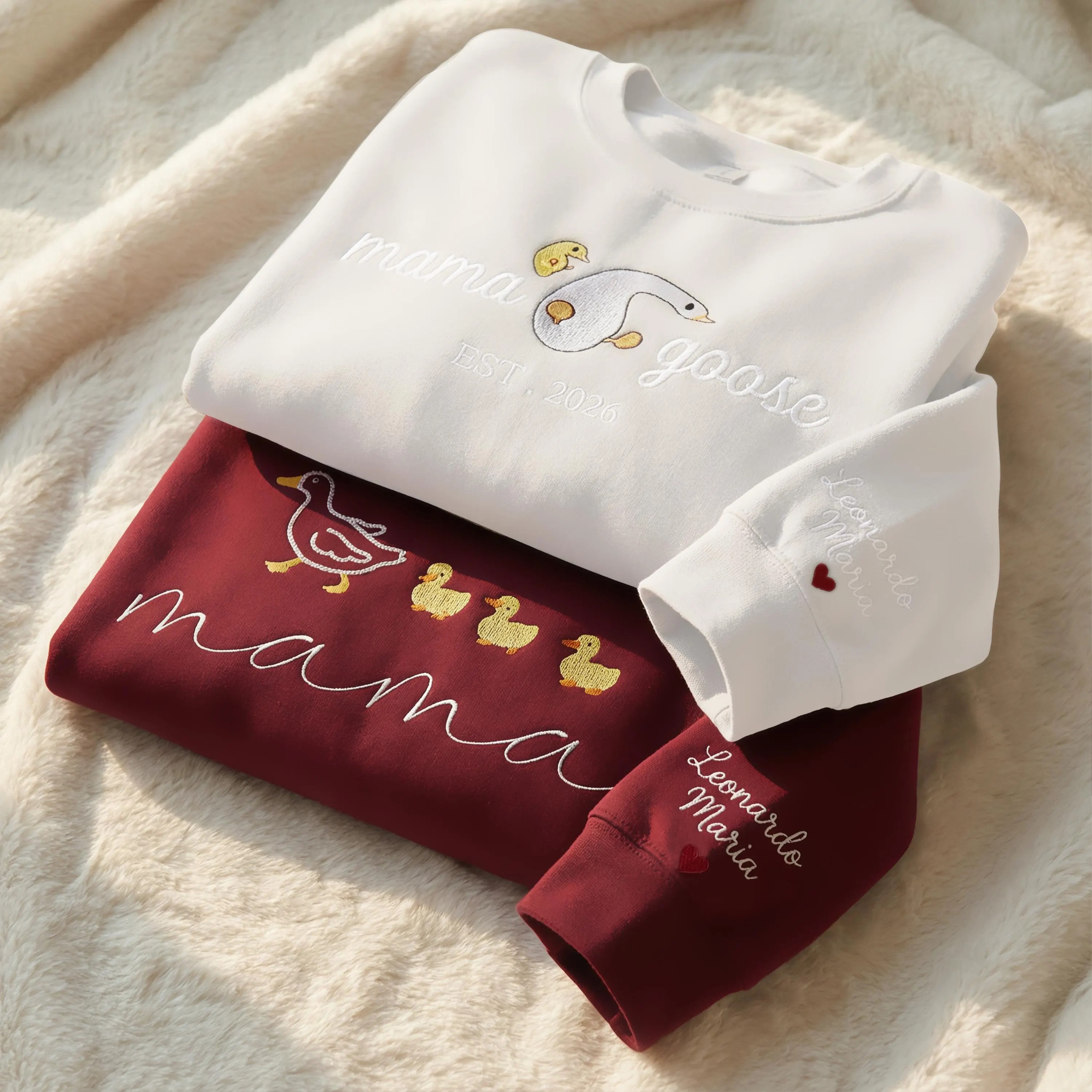 Embroidered Mama Duck Sweatshirt