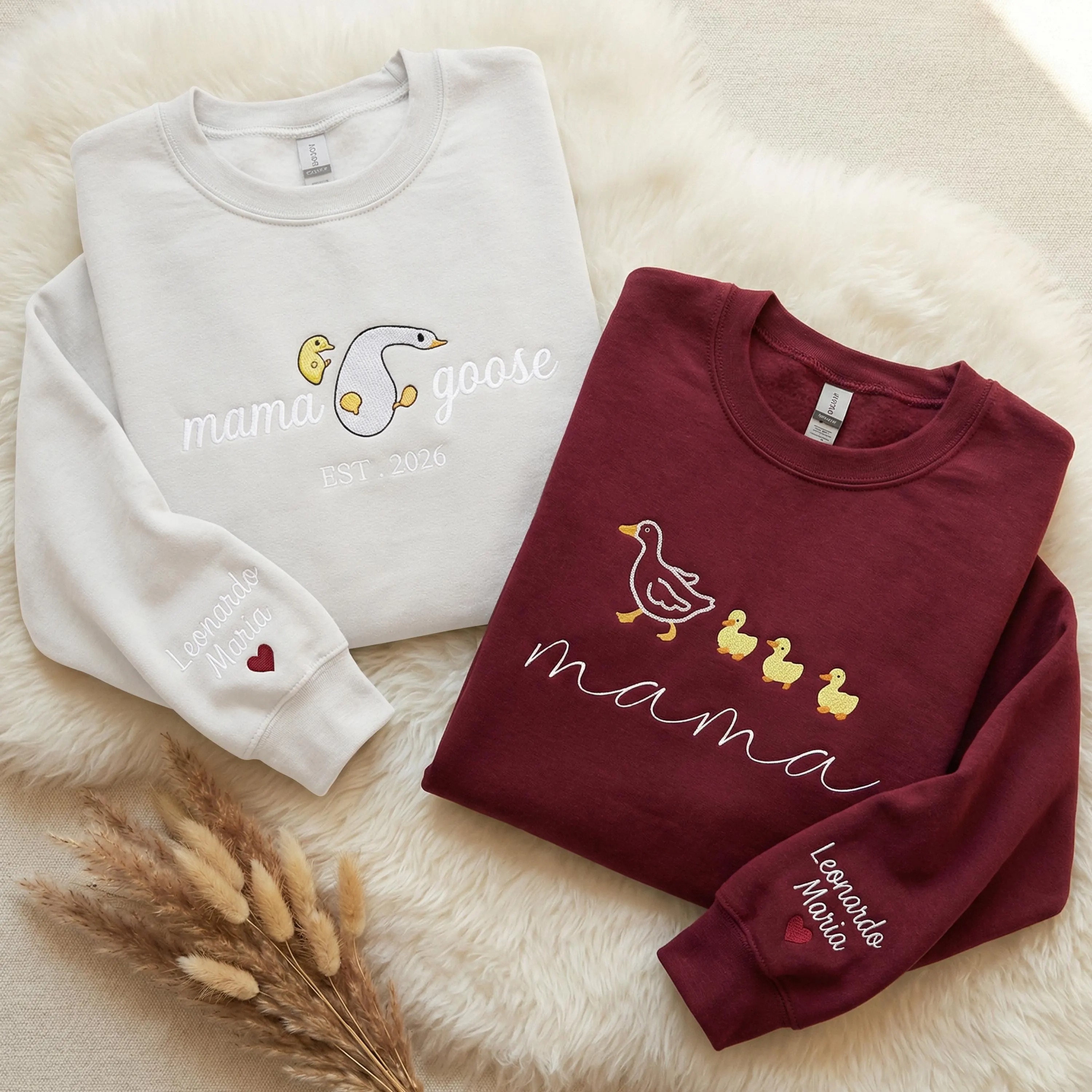 Embroidered Mama Duck Sweatshirt