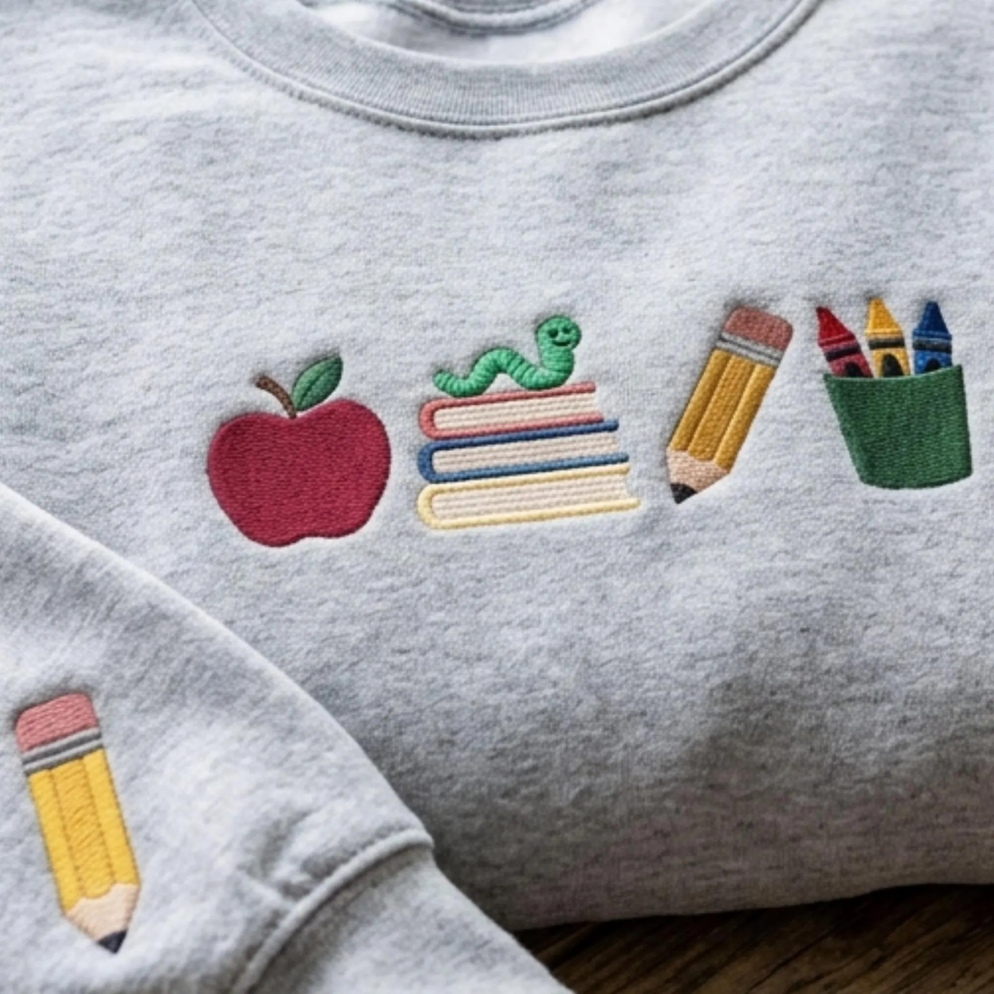 Embroidered Teacher Sweatshirt, Back To School Classroom Shirt, Education Grad Gift