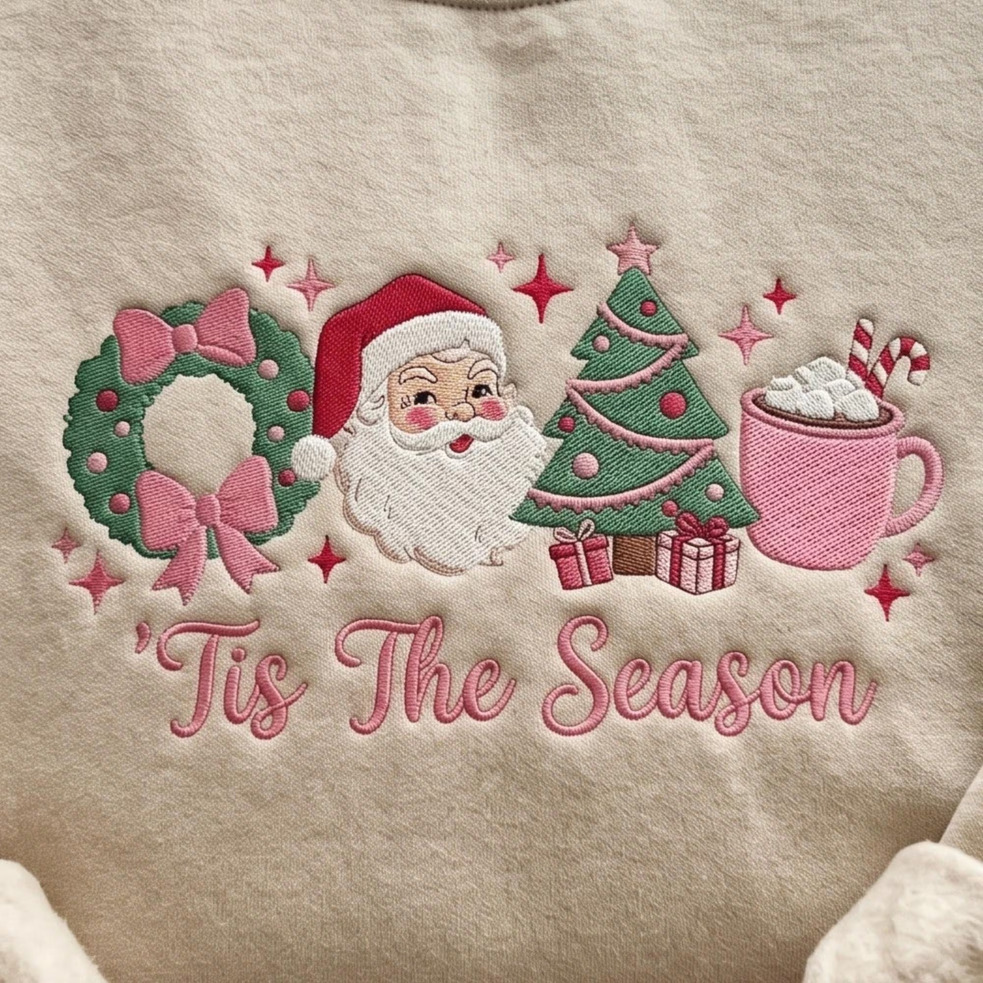 Embroidered Tis The Season Sweatshirt