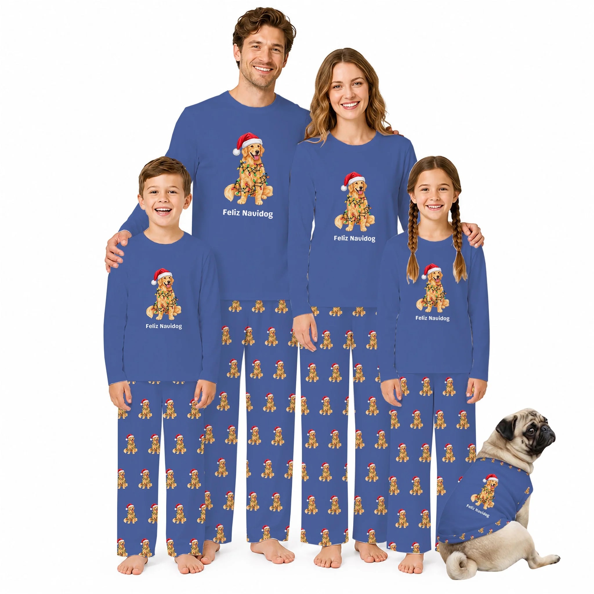 Feliz Navidog Christmas Matching Family Pajamas Set
