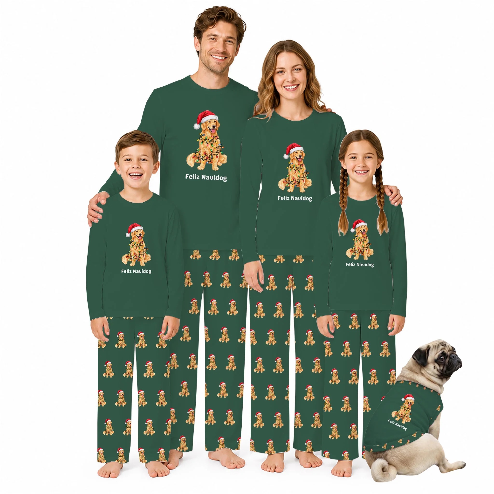 Feliz Navidog Christmas Matching Family Pajamas Set