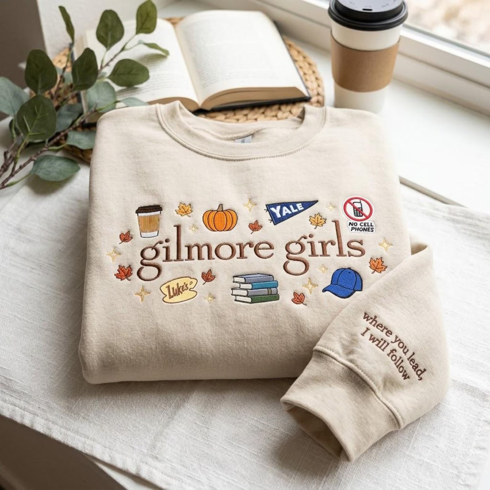 Gilmore Girls Embroidered Crewneck Sweatshirt
