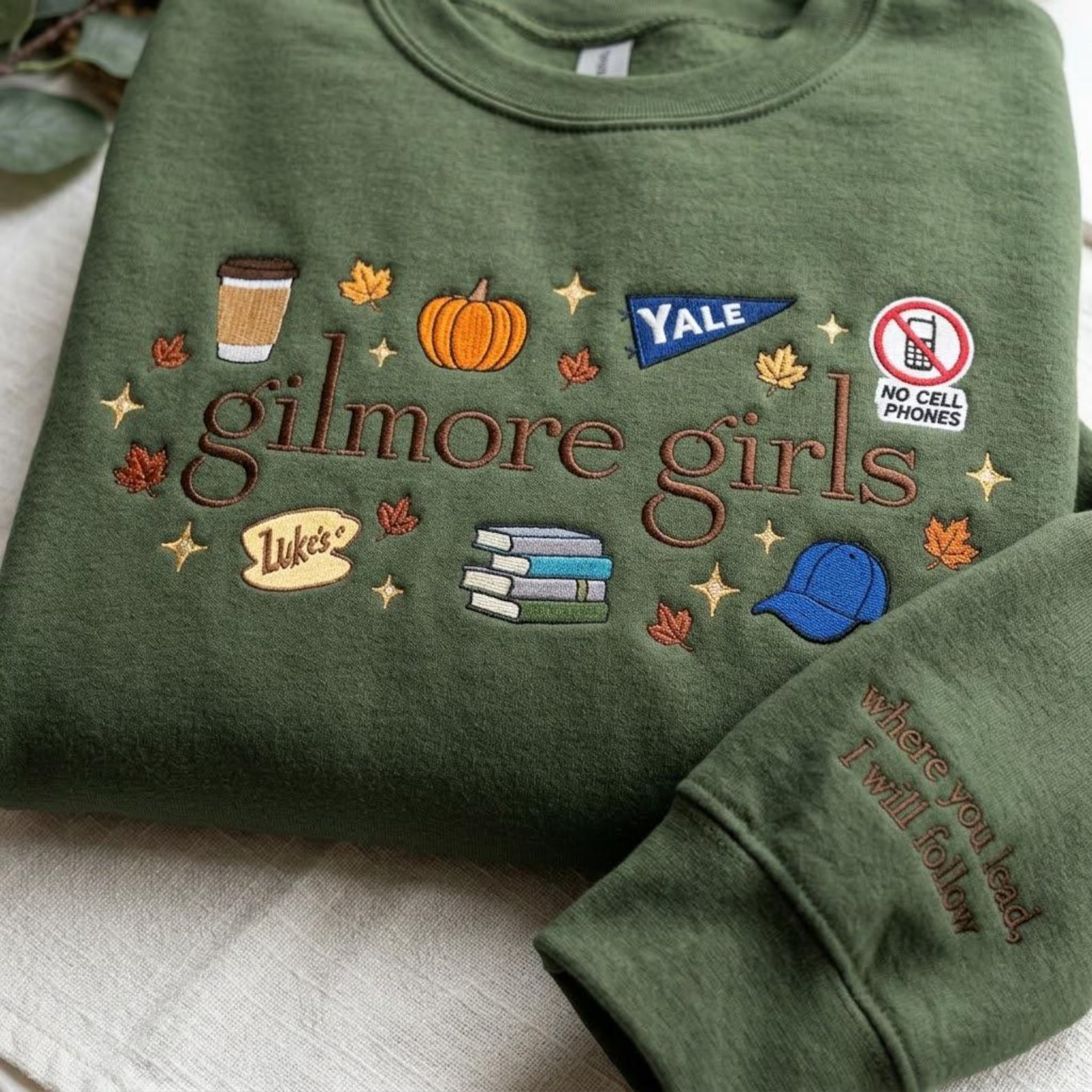 Gilmore Girls Embroidered Crewneck Sweatshirt
