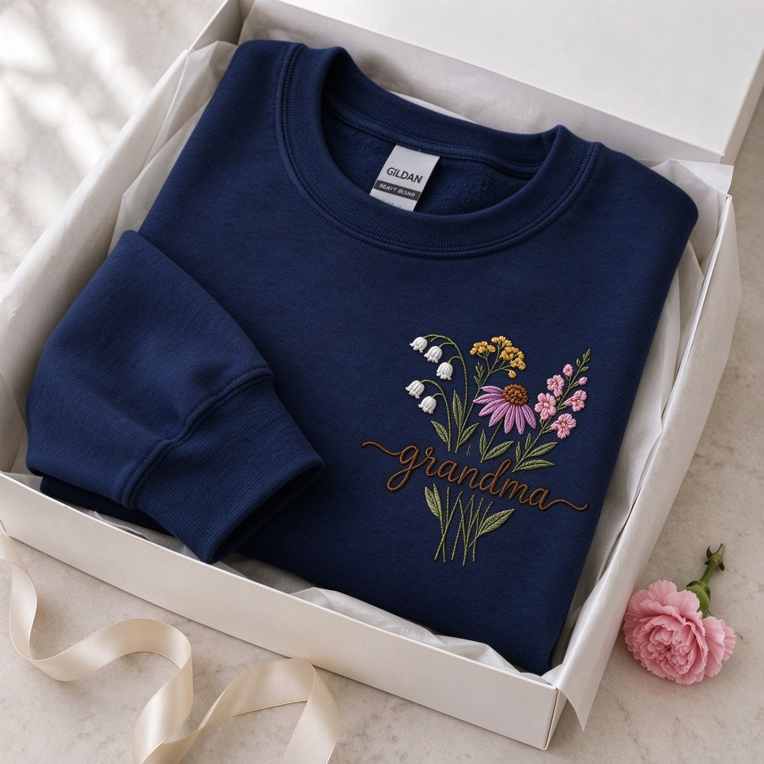 Grandma Wildflower Custom Floral Grandma Sweatshirt