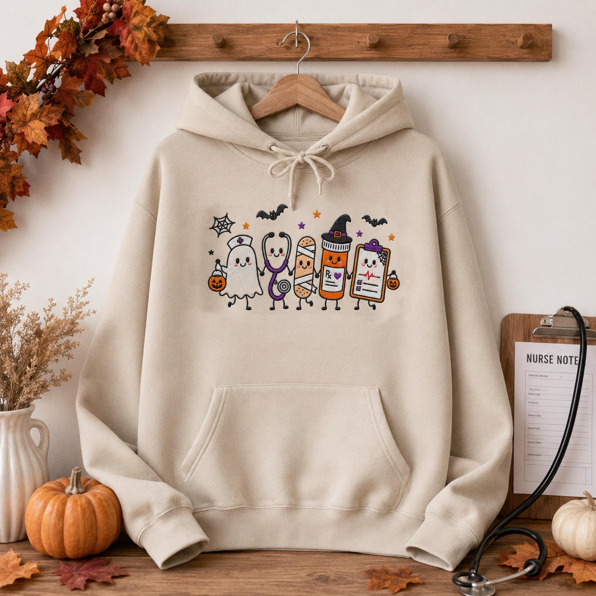 Halloween Nurse Ghost Medical Spooky Sweatshirt