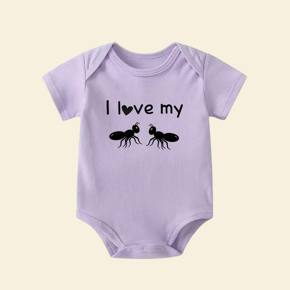 I Love My Aunt Baby Bodysuit， Personalized Newborn Gift 