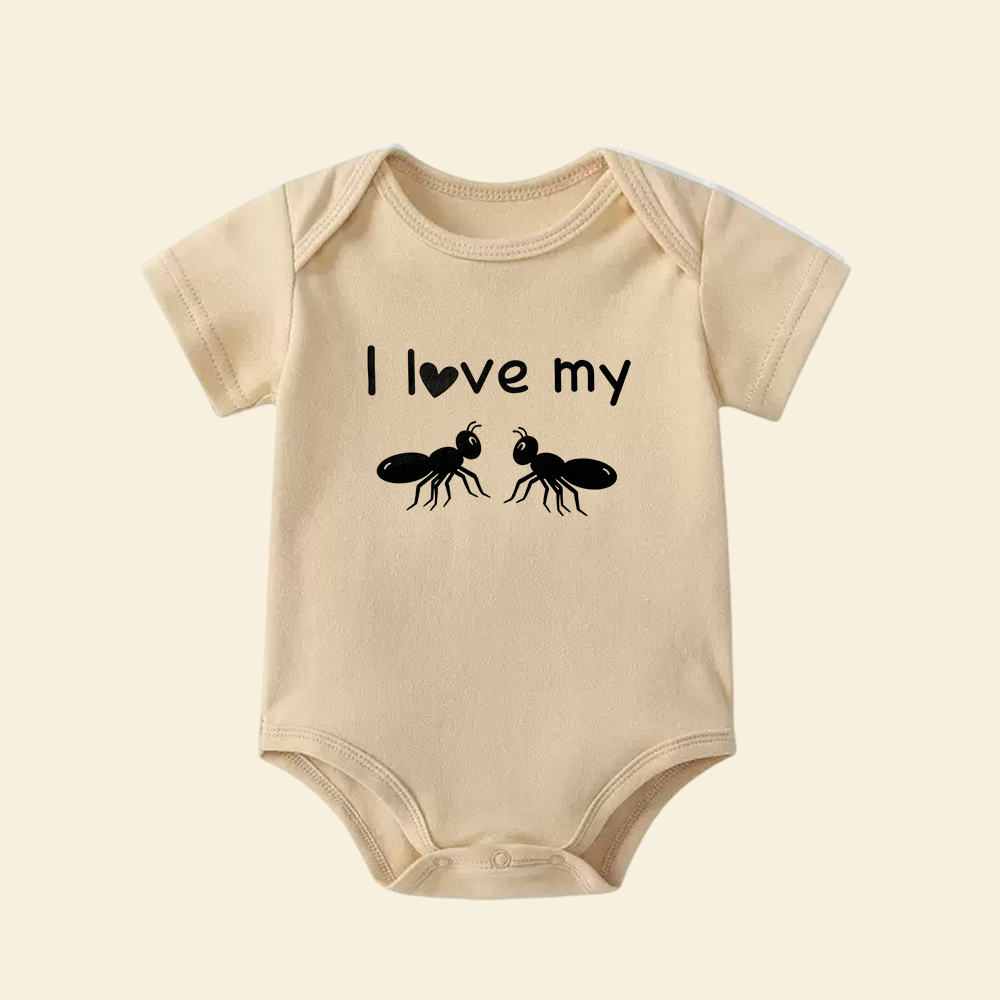 I Love My Aunt Baby Bodysuit， Personalized Newborn Gift 