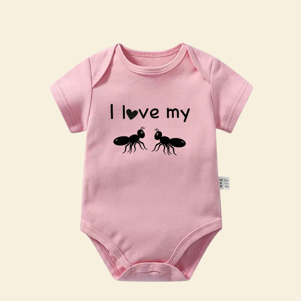 I Love My Aunt Baby Bodysuit， Personalized Newborn Gift 