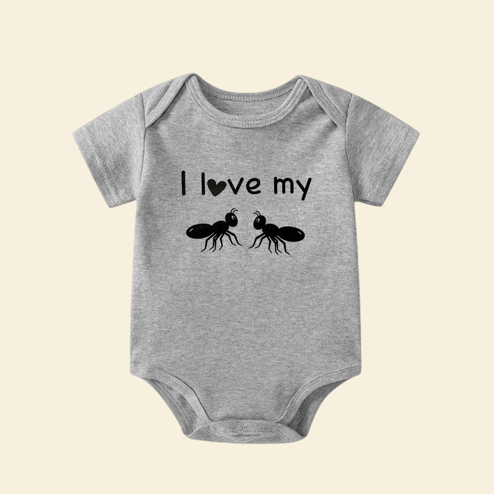 I Love My Aunt Baby Bodysuit， Personalized Newborn Gift 