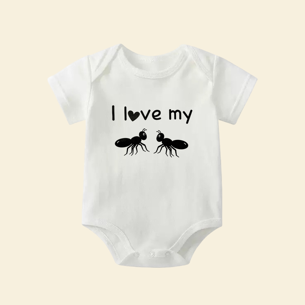 I Love My Aunt Baby Bodysuit， Personalized Newborn Gift 
