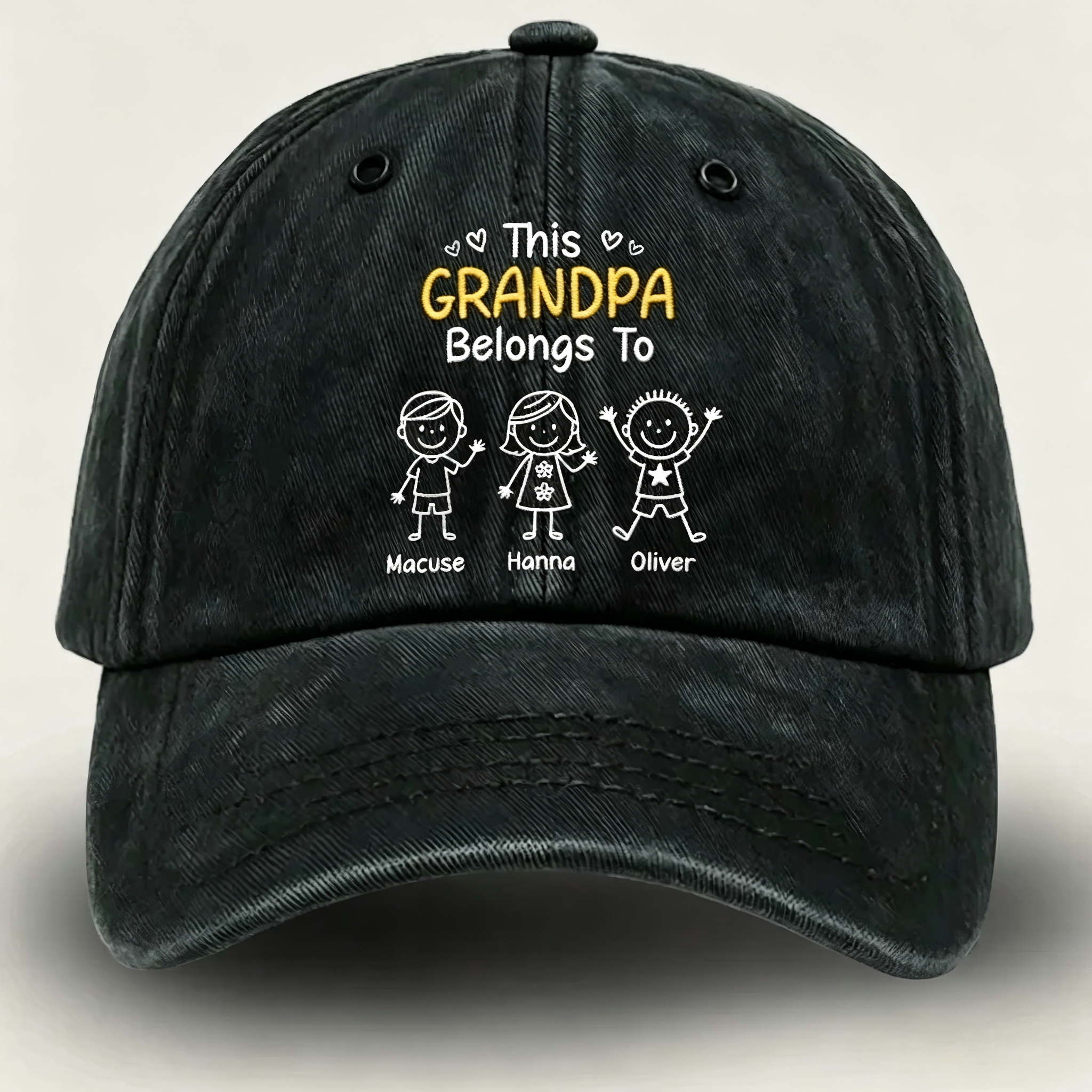Grandpa Belong To, Custom Cap for Men And Kids, Gift For Grandpa, Dad