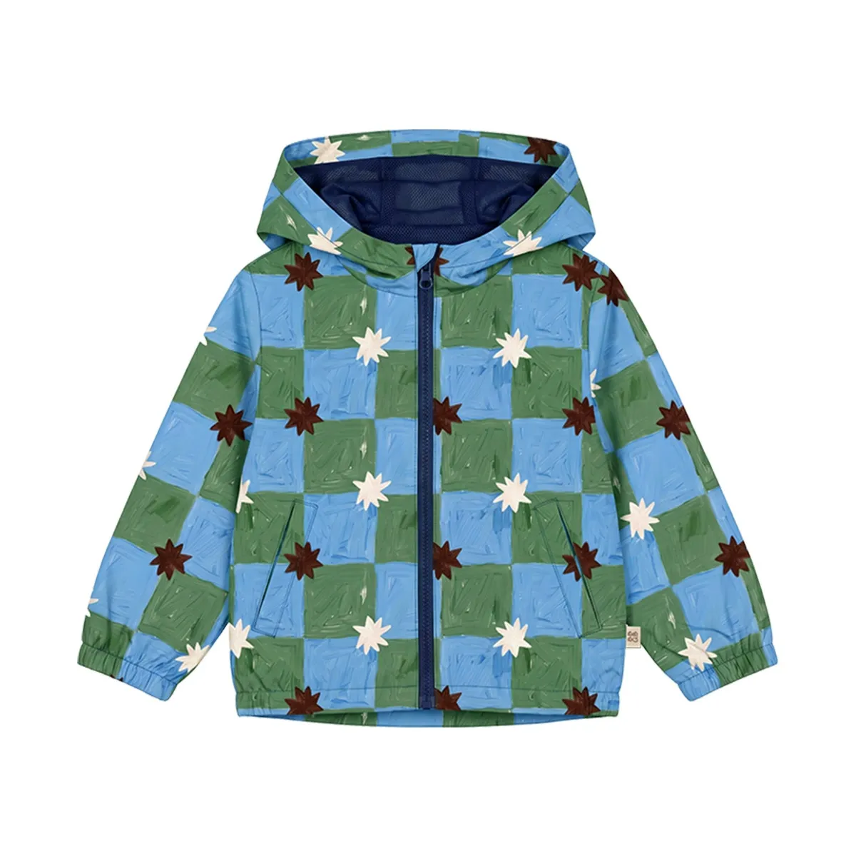 Kids Cartoon Print Waterproof Hooded Jacket, Toddler Windproof Lightweight Outerwear For Boys Girls 