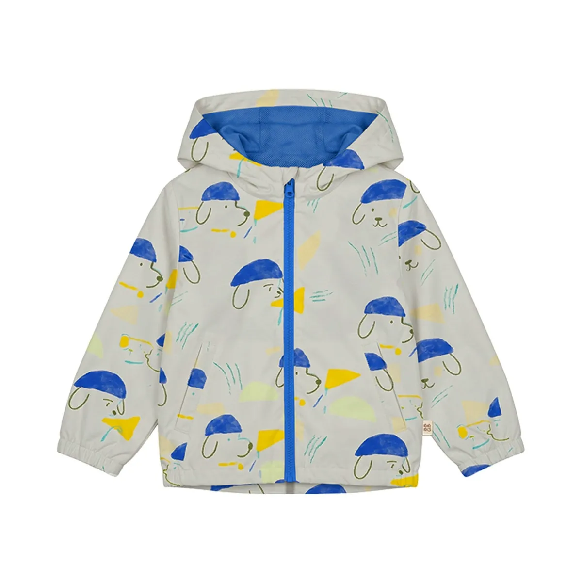 Kids Cartoon Print Waterproof Hooded Jacket, Toddler Windproof Lightweight Outerwear For Boys Girls 