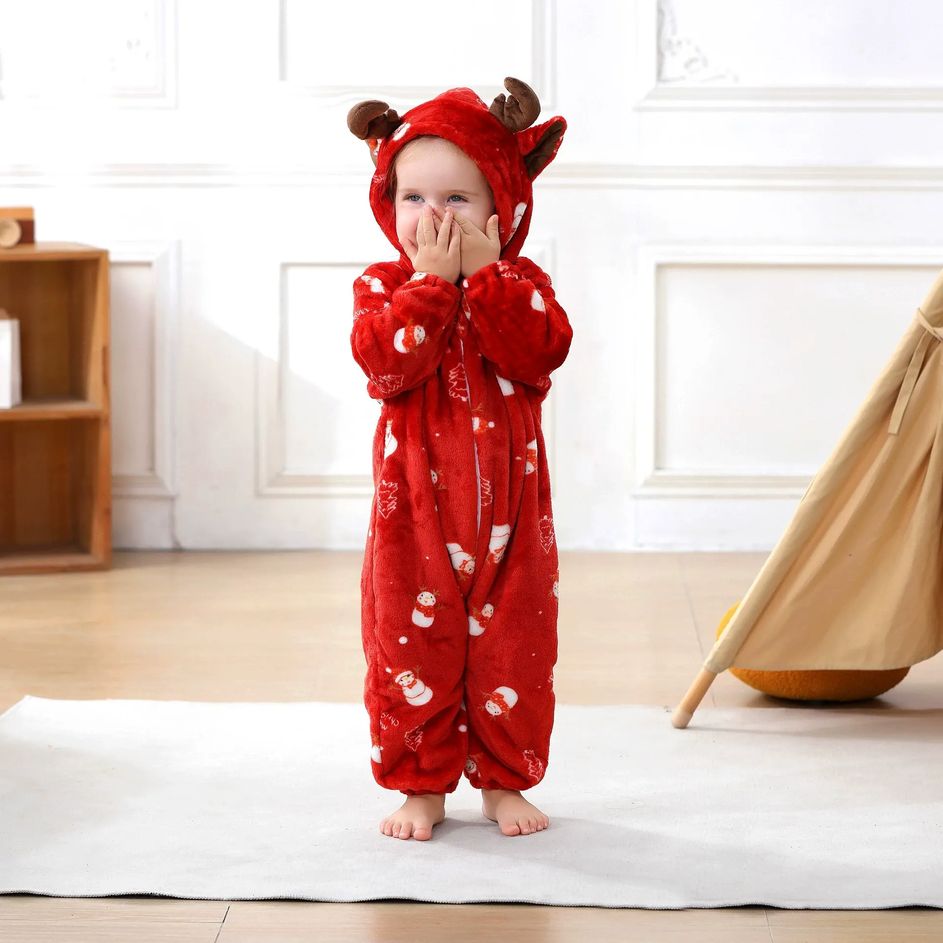 MICHLEY Personalized Name Flannel Kids Cartoon Animal Onesie Pajamas  Custom Baby Romper Loungewear, Unique Newborn Shower Gift for Boys Girls
