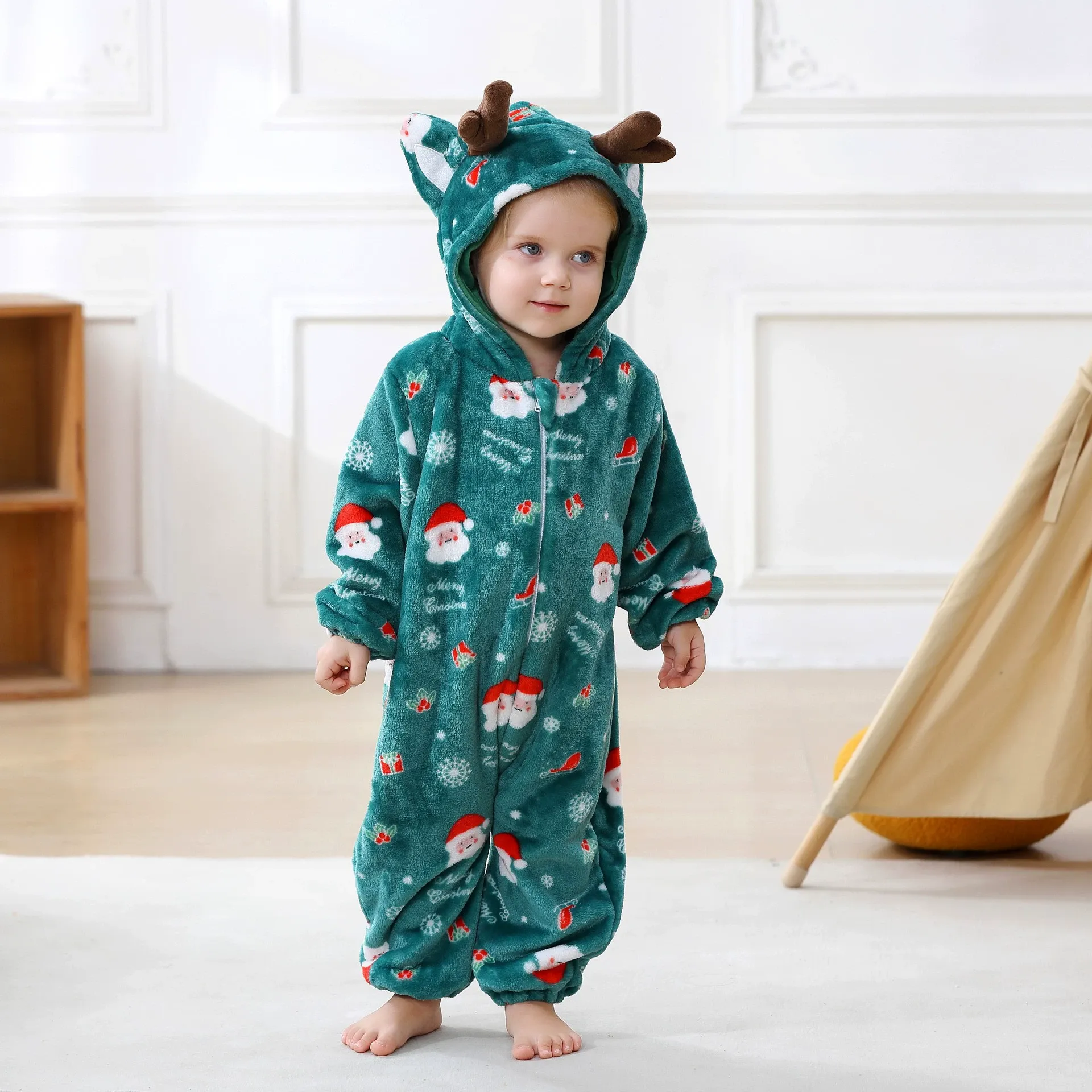 MICHLEY Personalized Name Flannel Kids Cartoon Animal Onesie Pajamas  Custom Baby Romper Loungewear, Unique Newborn Shower Gift for Boys Girls
