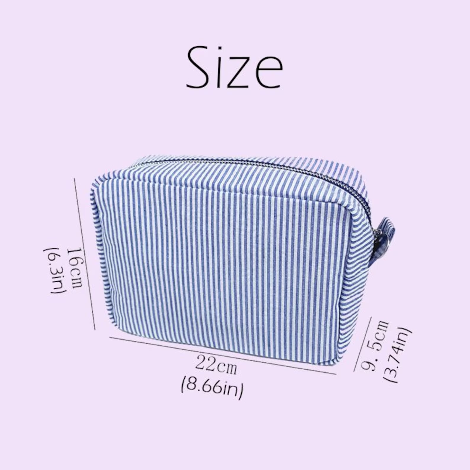 Monogrammed Seersucker Toiletry Bag