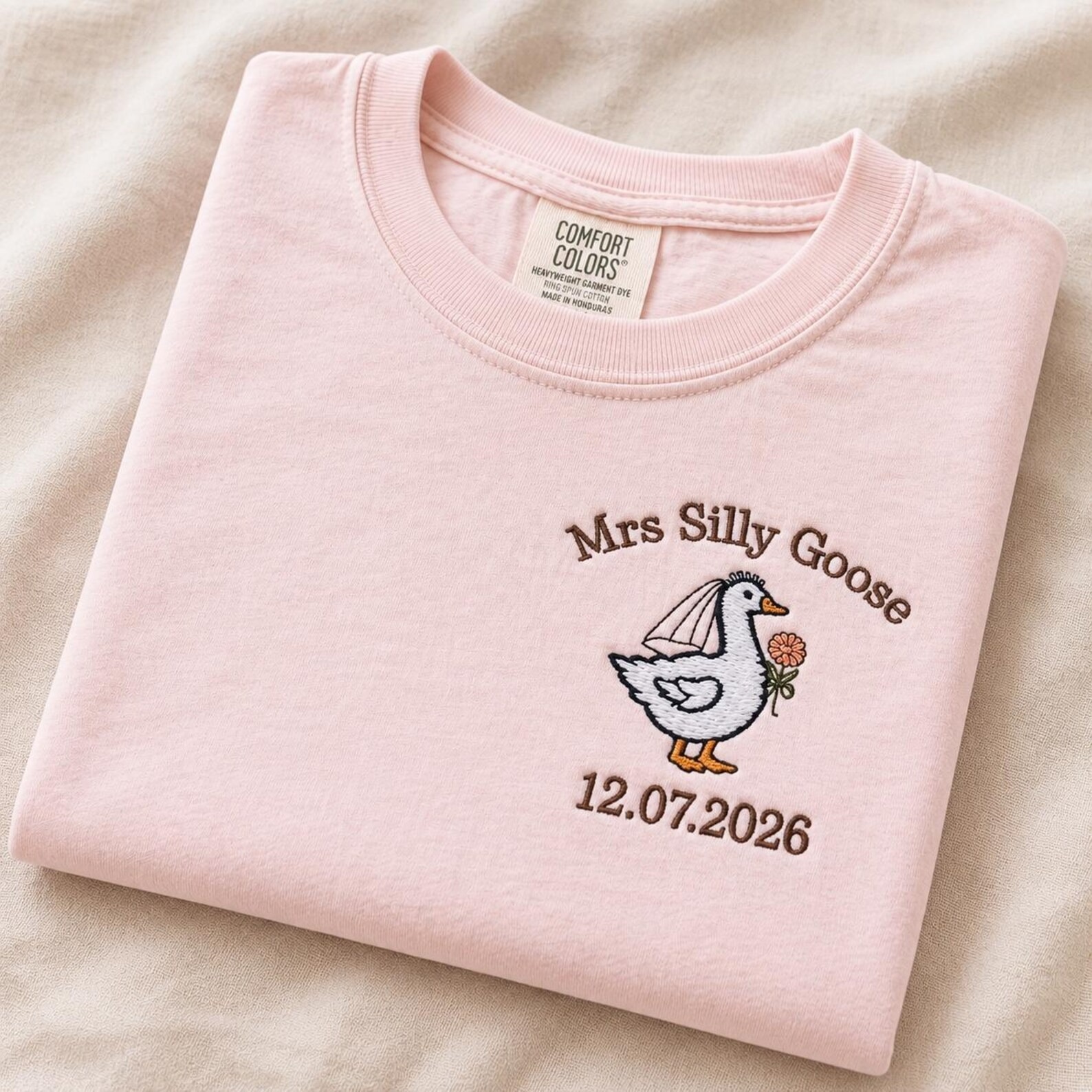 Mr Mrs Silly Goose Embroidered Shirt
