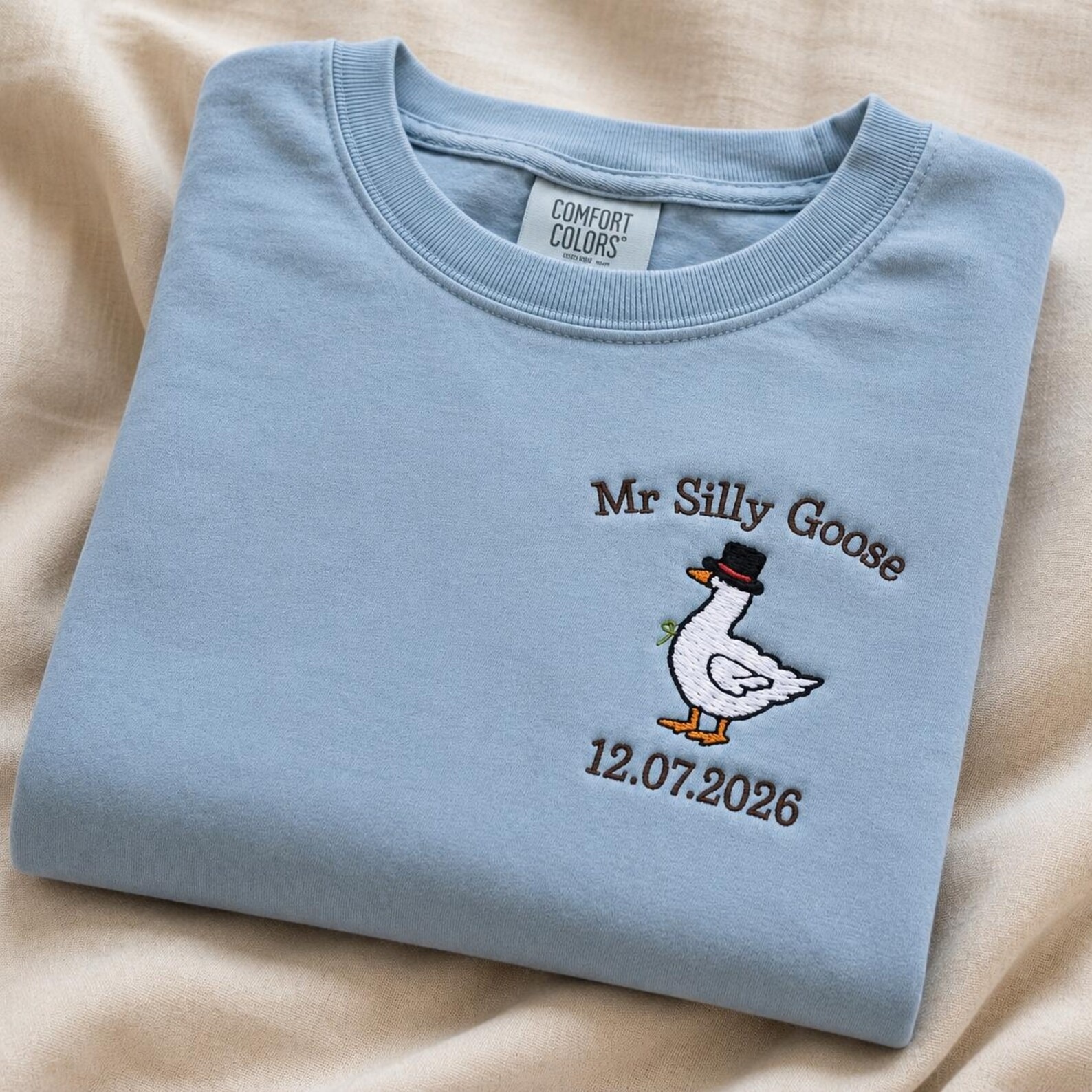 Mr Mrs Silly Goose Embroidered Shirt
