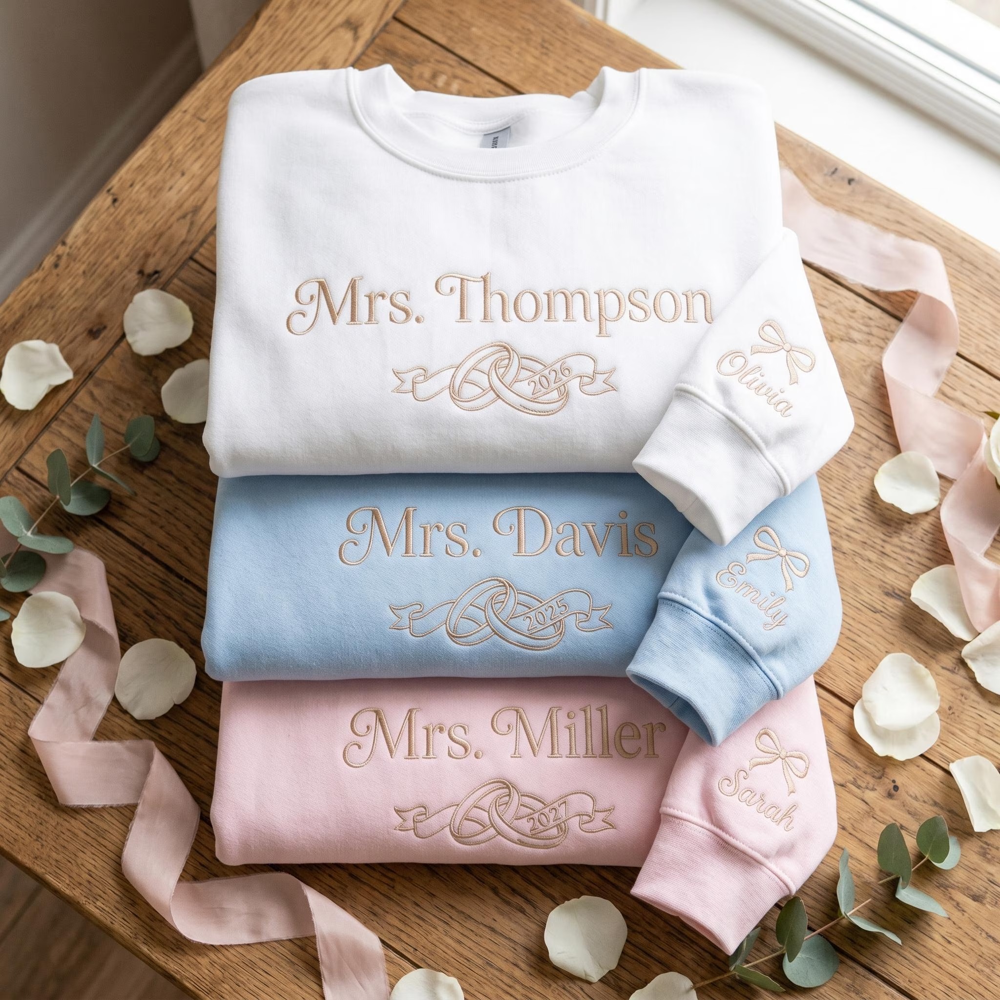 Mrs Since Embroidered Sweatshirt