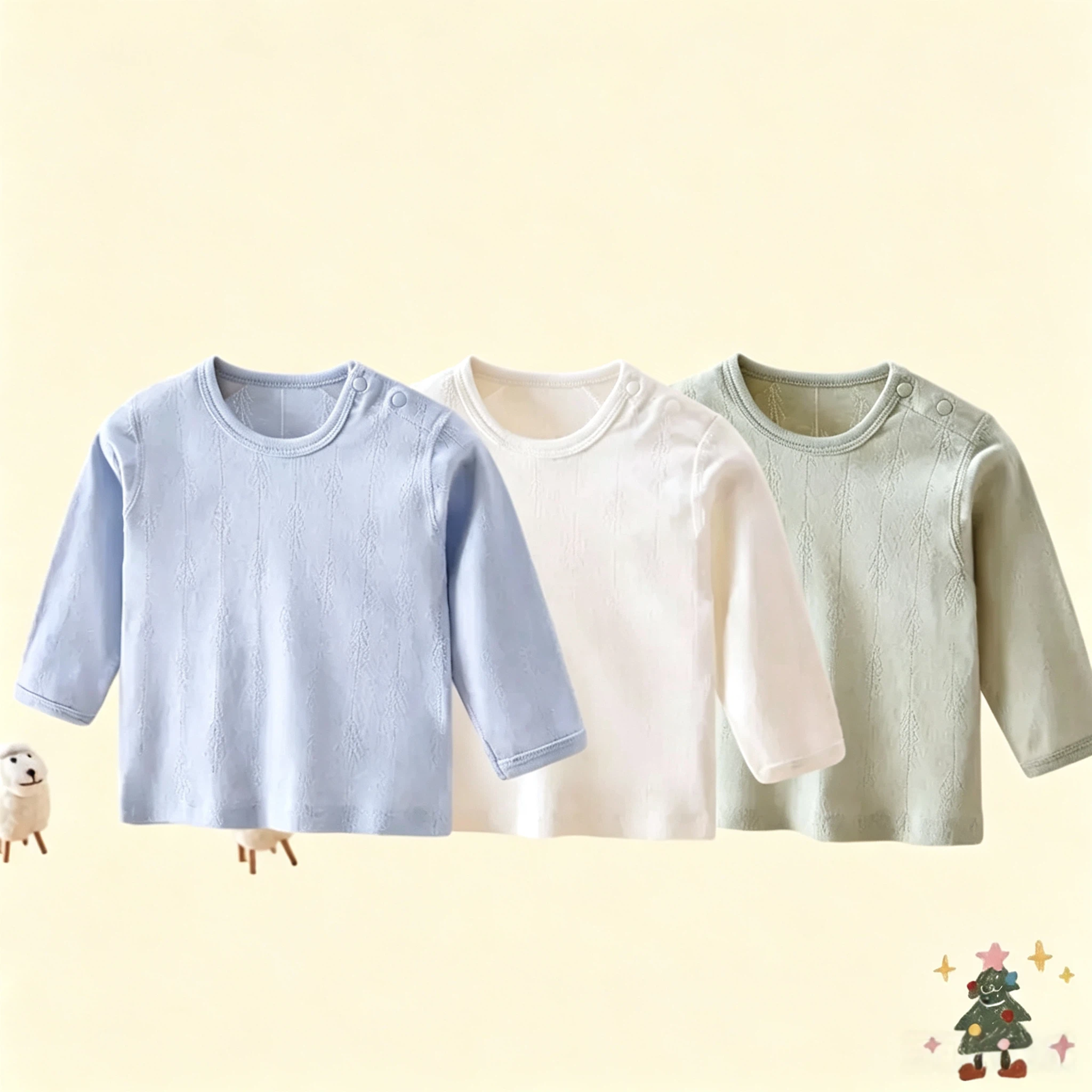 Neutral Baby Long Sleeve Cotton Top | Soft Breathable Infant Basic Undershirt