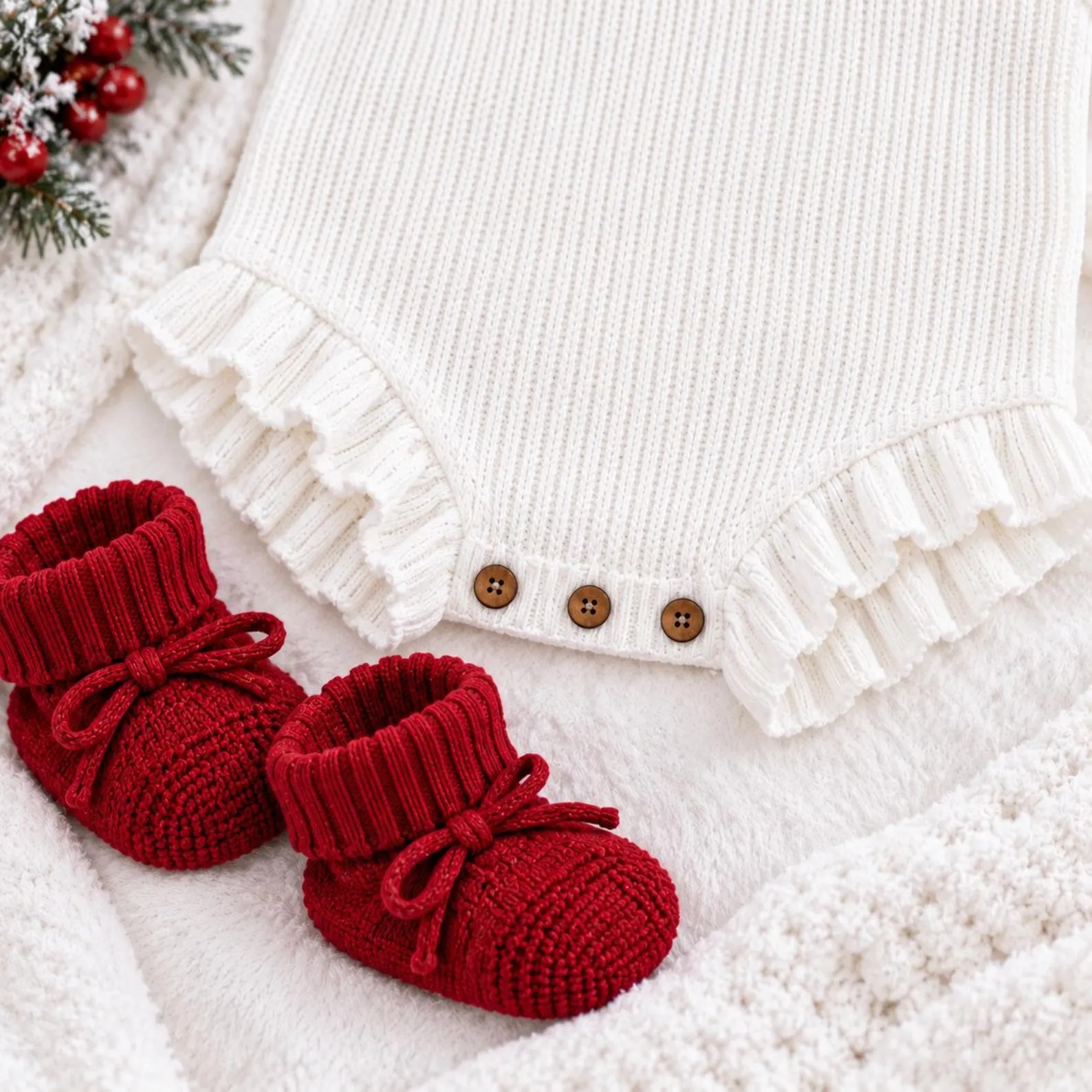 Personalized Baby First Christmas Custom Embroidered Onesie