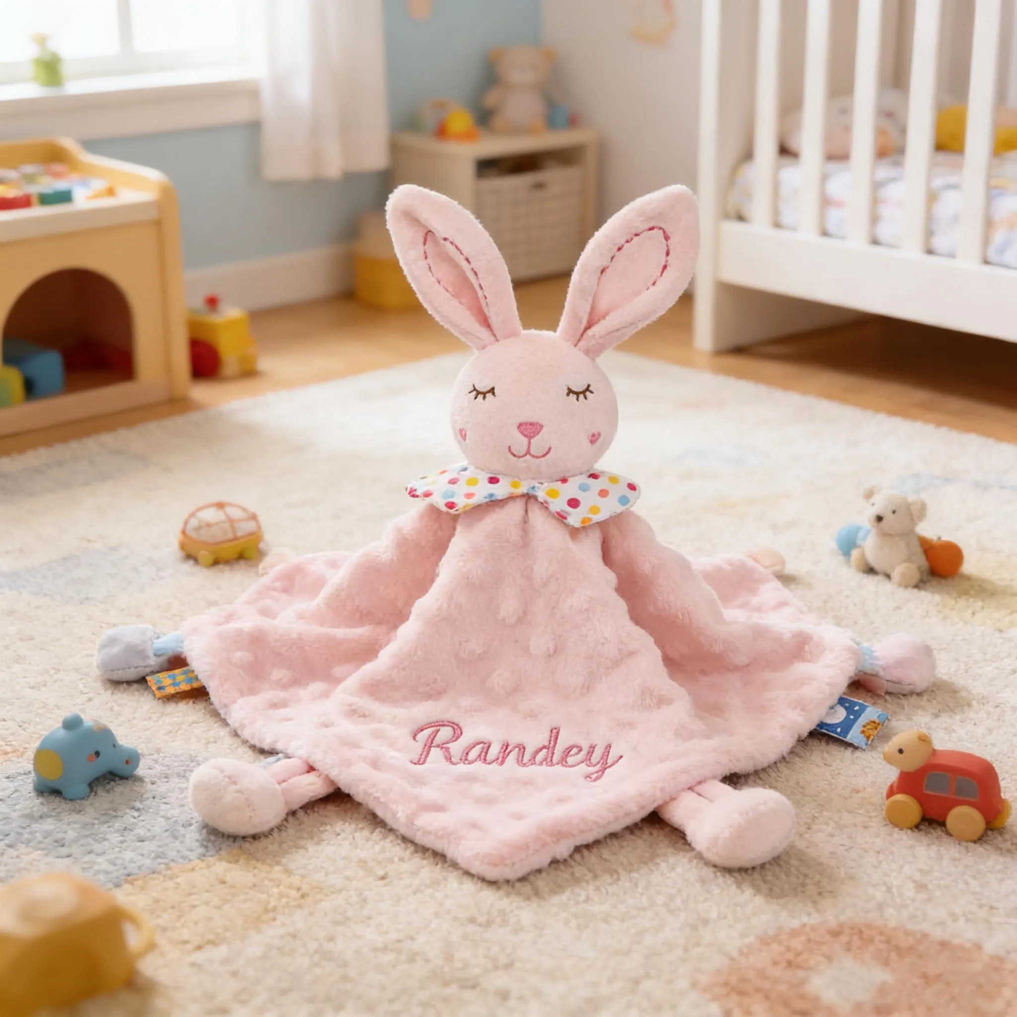 Personalized Baby Lovey Blanket，Baby Shower Gift