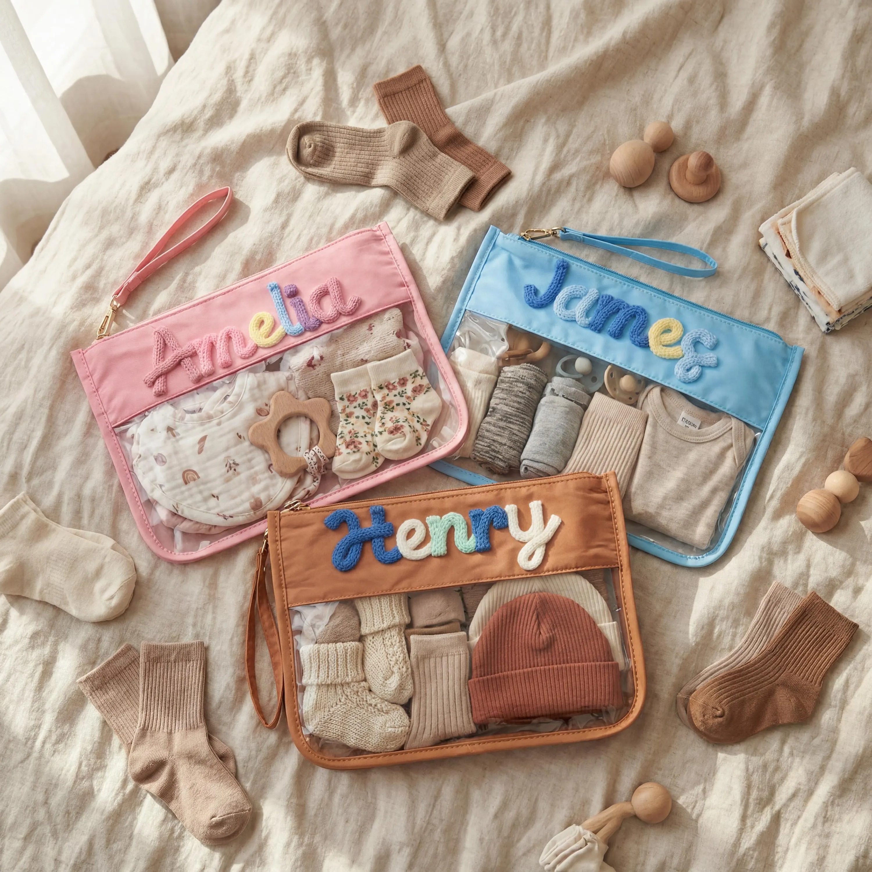 Personalized Baby Pouch, New Mom Gift