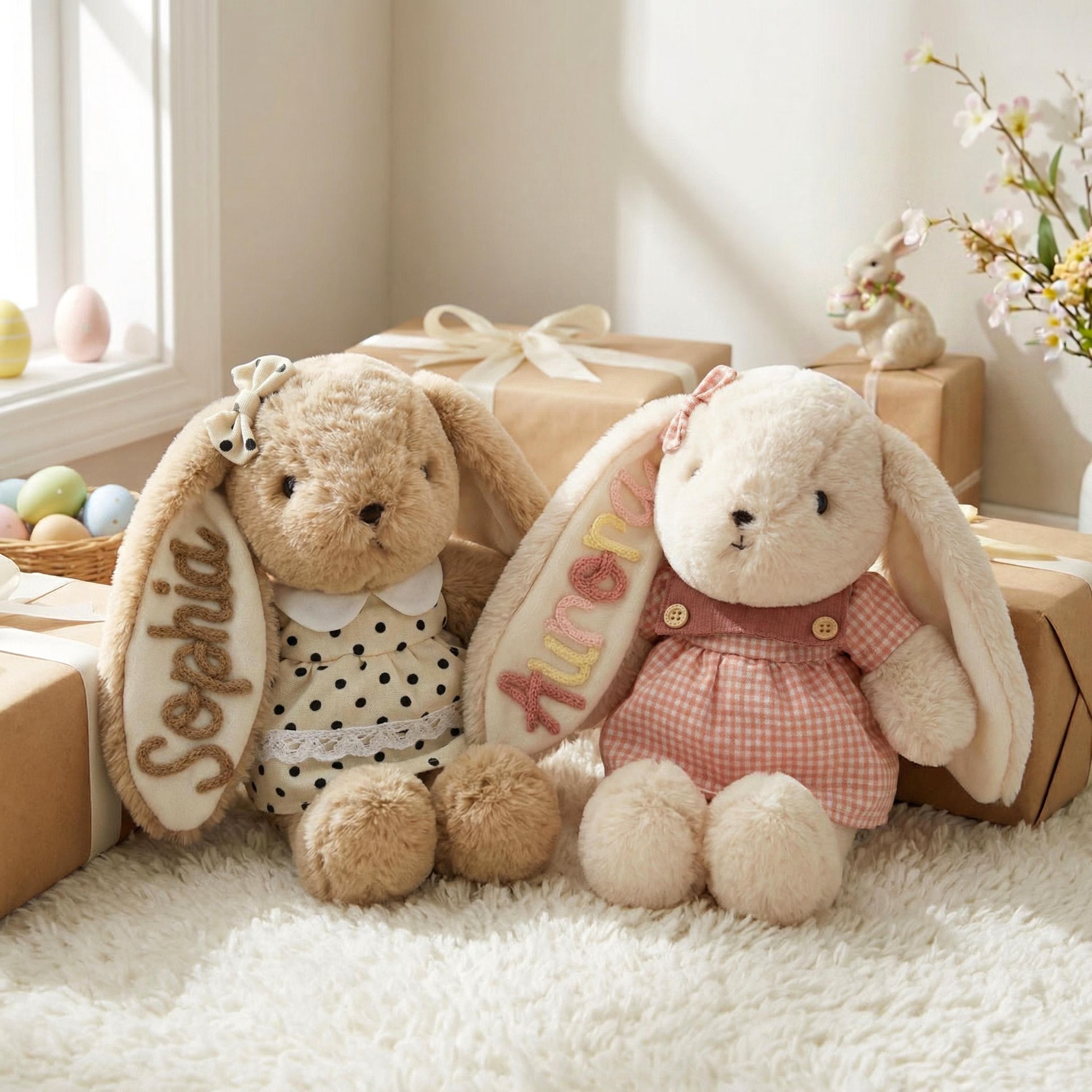 Personalized Bunny Plush Nursery Rabbit Doll