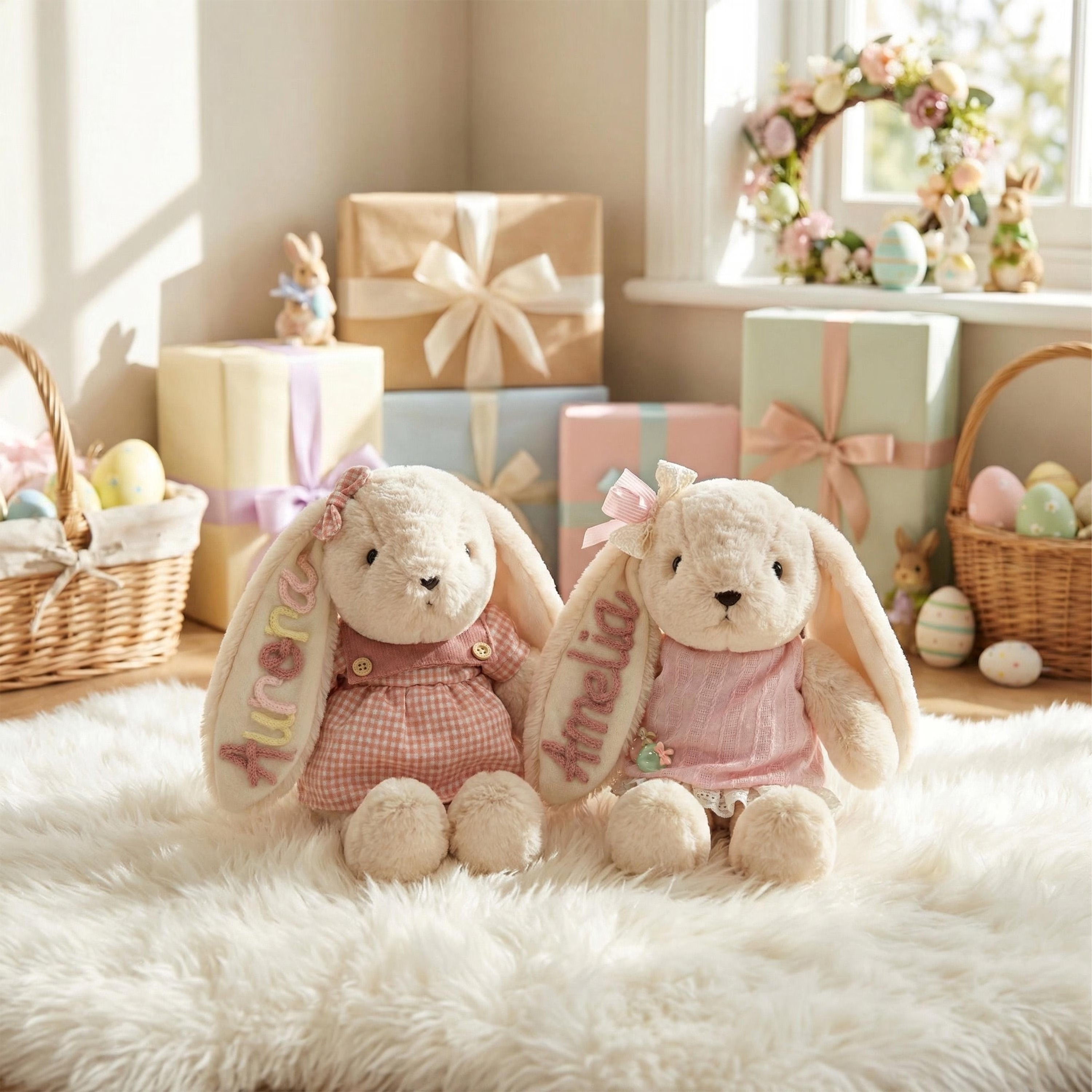 Personalized Bunny Plush Nursery Rabbit Doll
