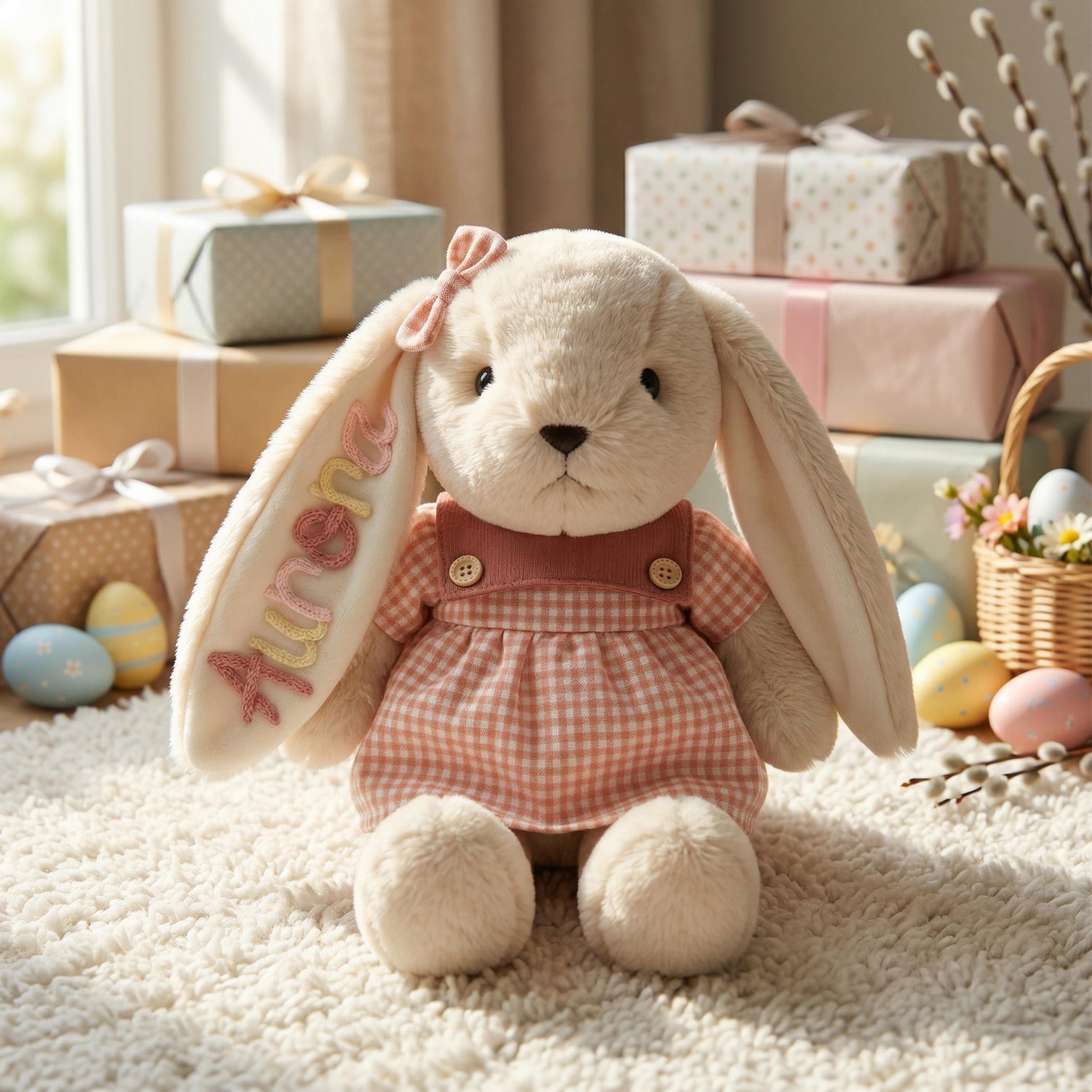 Personalized Bunny Plush Nursery Rabbit Doll