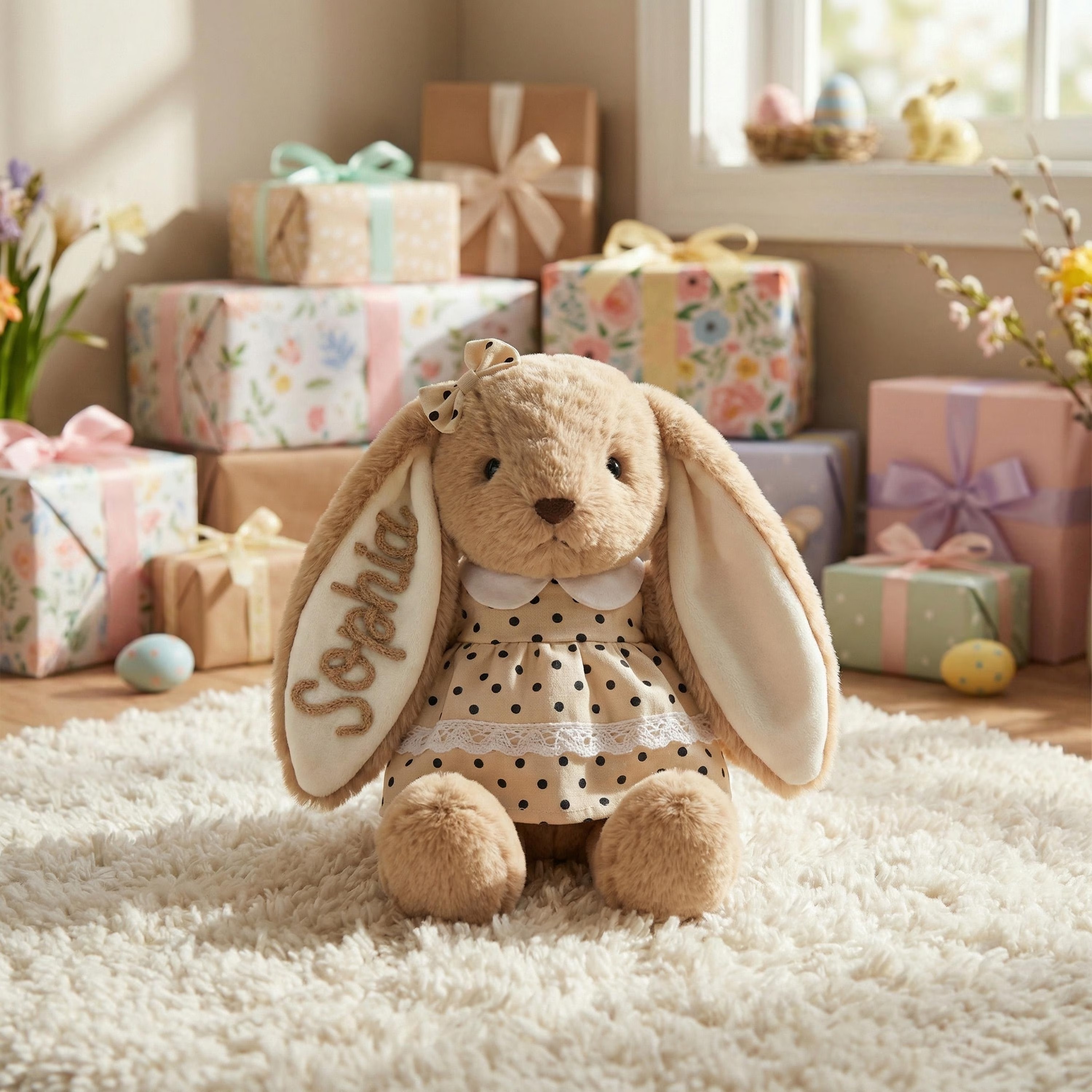 Personalized Bunny Plush Nursery Rabbit Doll