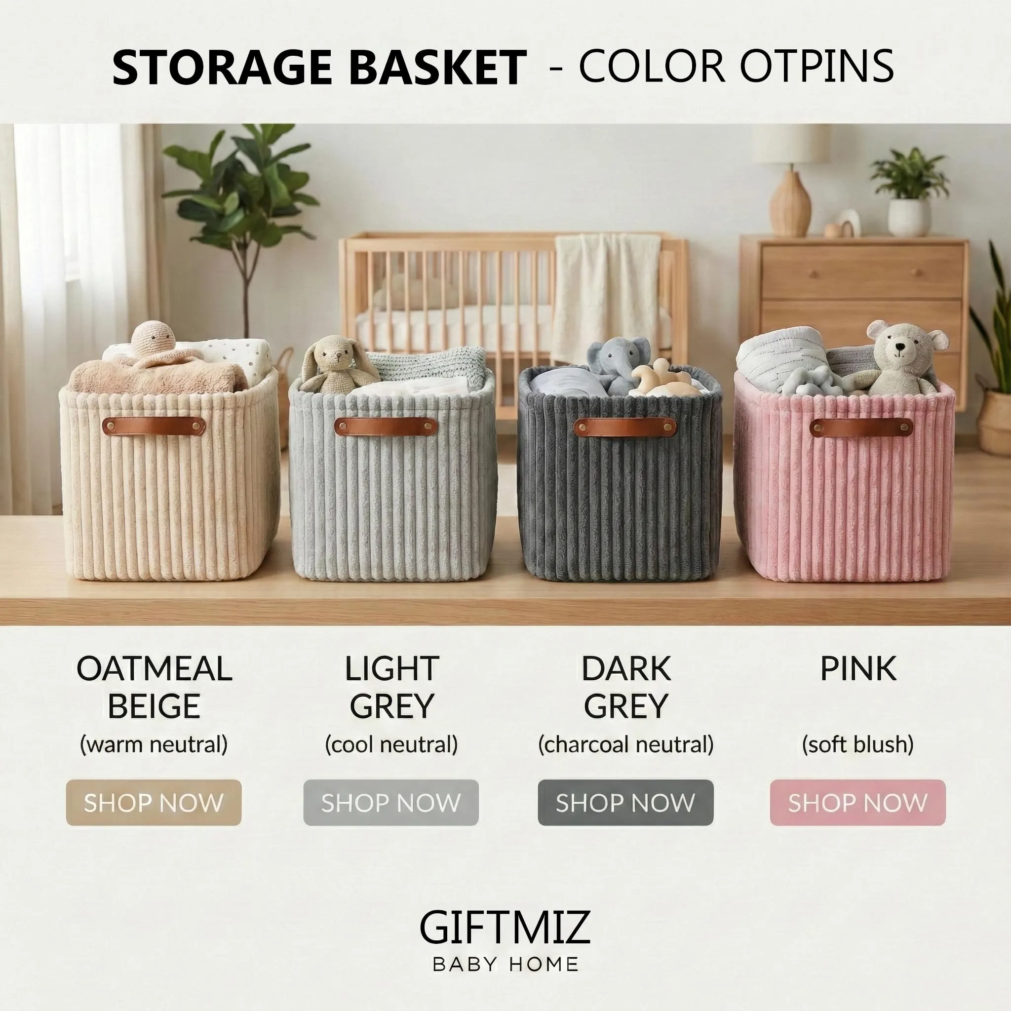 [Copy]Personalized Newborn Baby Diaper Caddy Organizer, Kids Nursery Toy Storage Basket