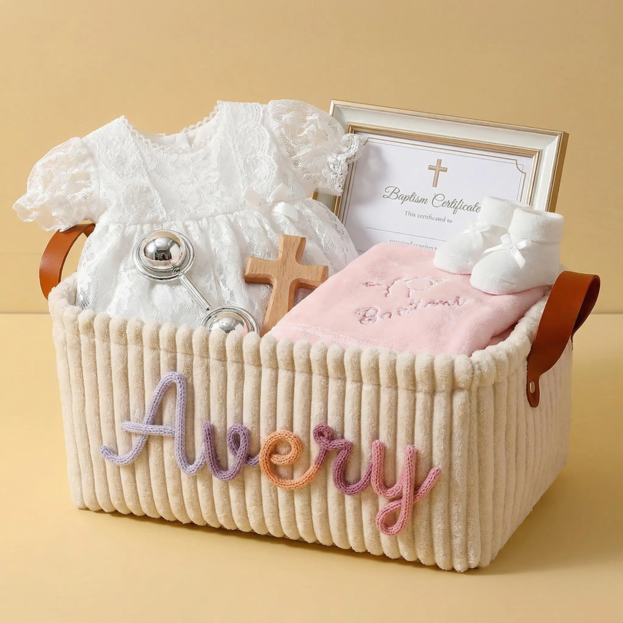 [Copy]Personalized Newborn Baby Diaper Caddy Organizer, Kids Nursery Toy Storage Basket