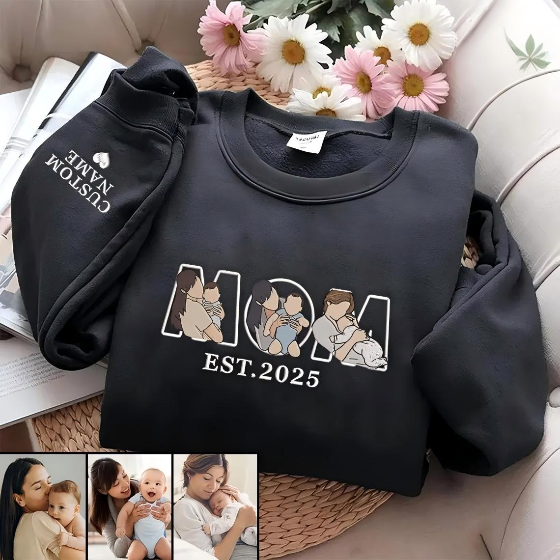 Personalized Mama Portrait Crewneck