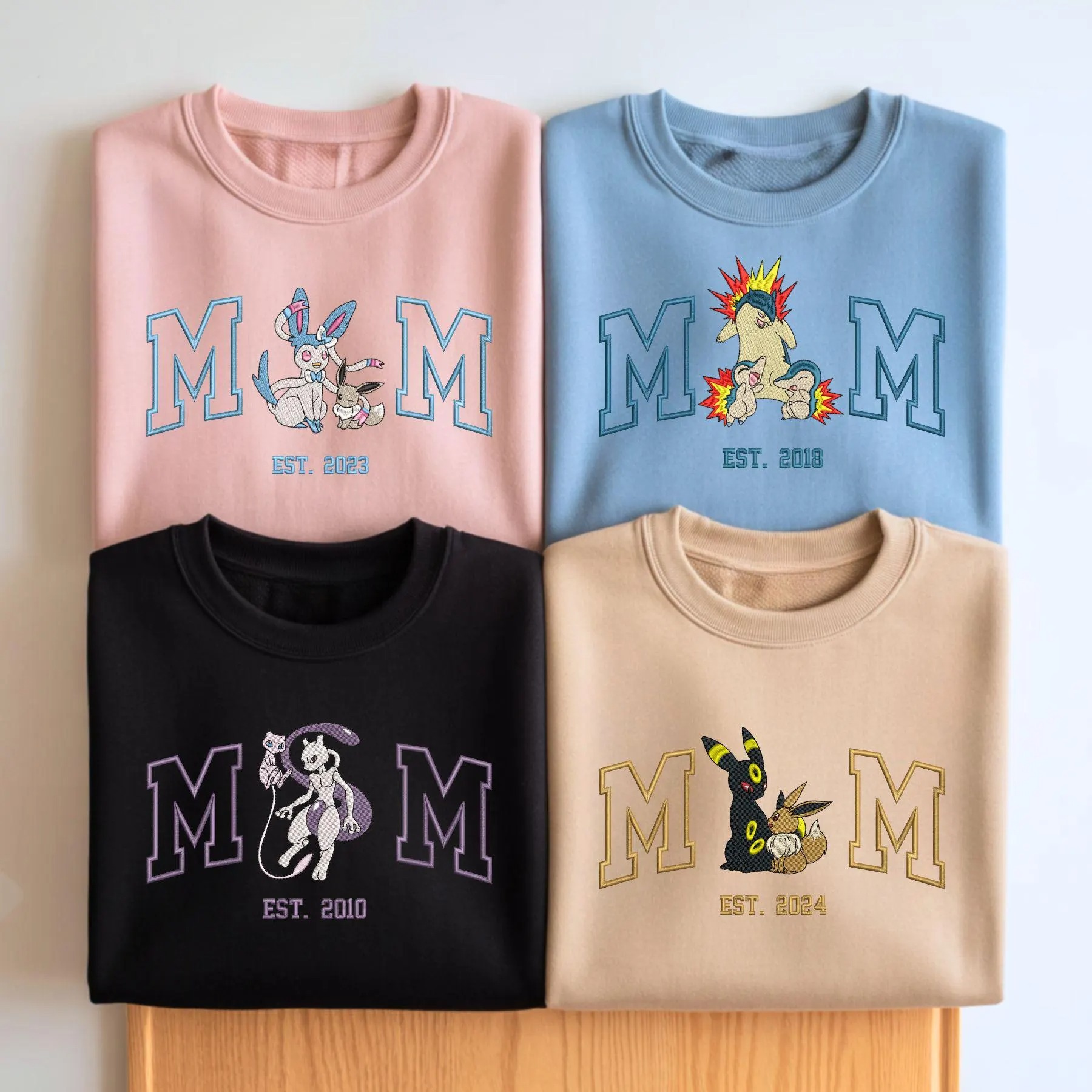Personalized Mom PKM Embroidered Sweatshirt