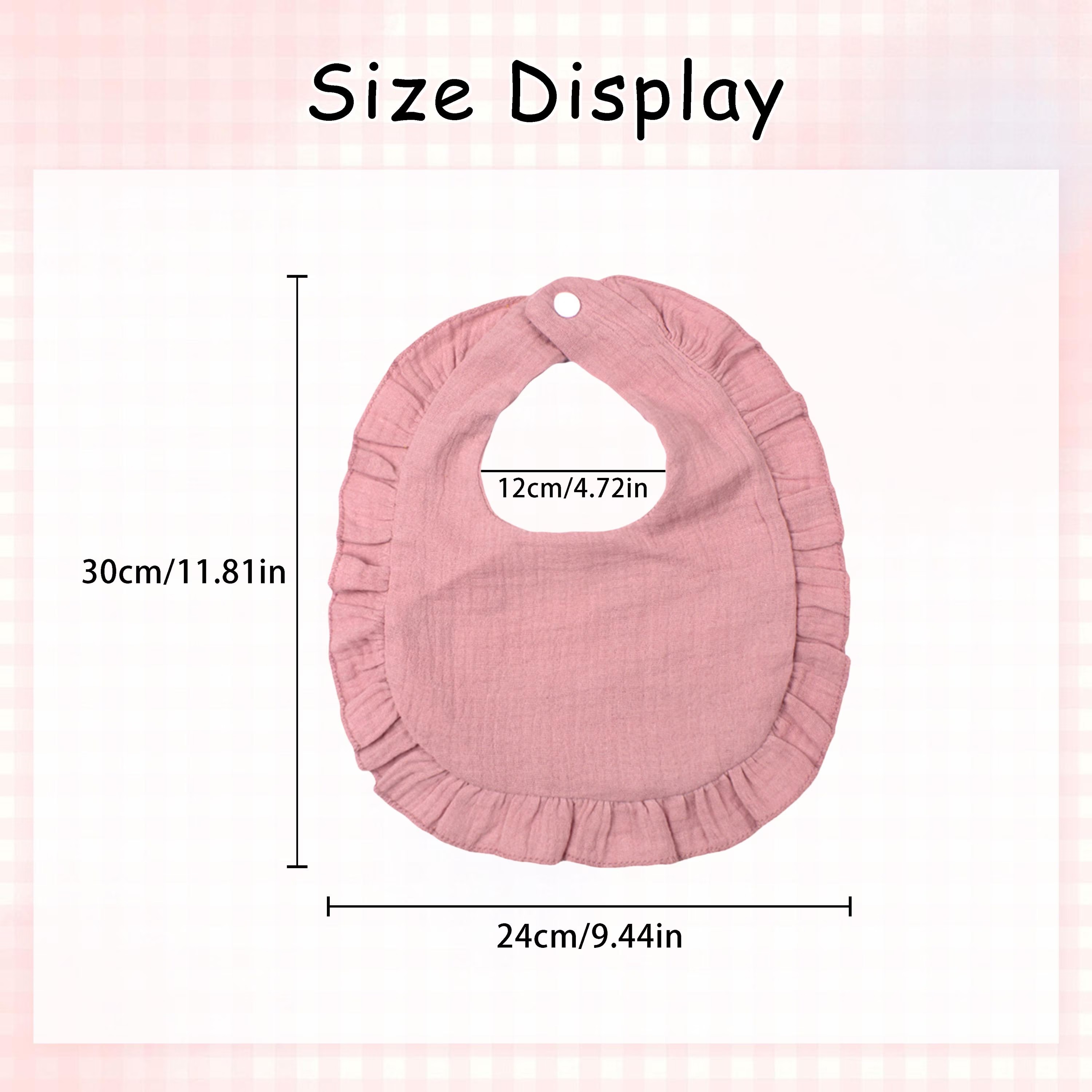 Personalized Ruffle Baby Bib, Embroidered Name Baby Burp Cloth