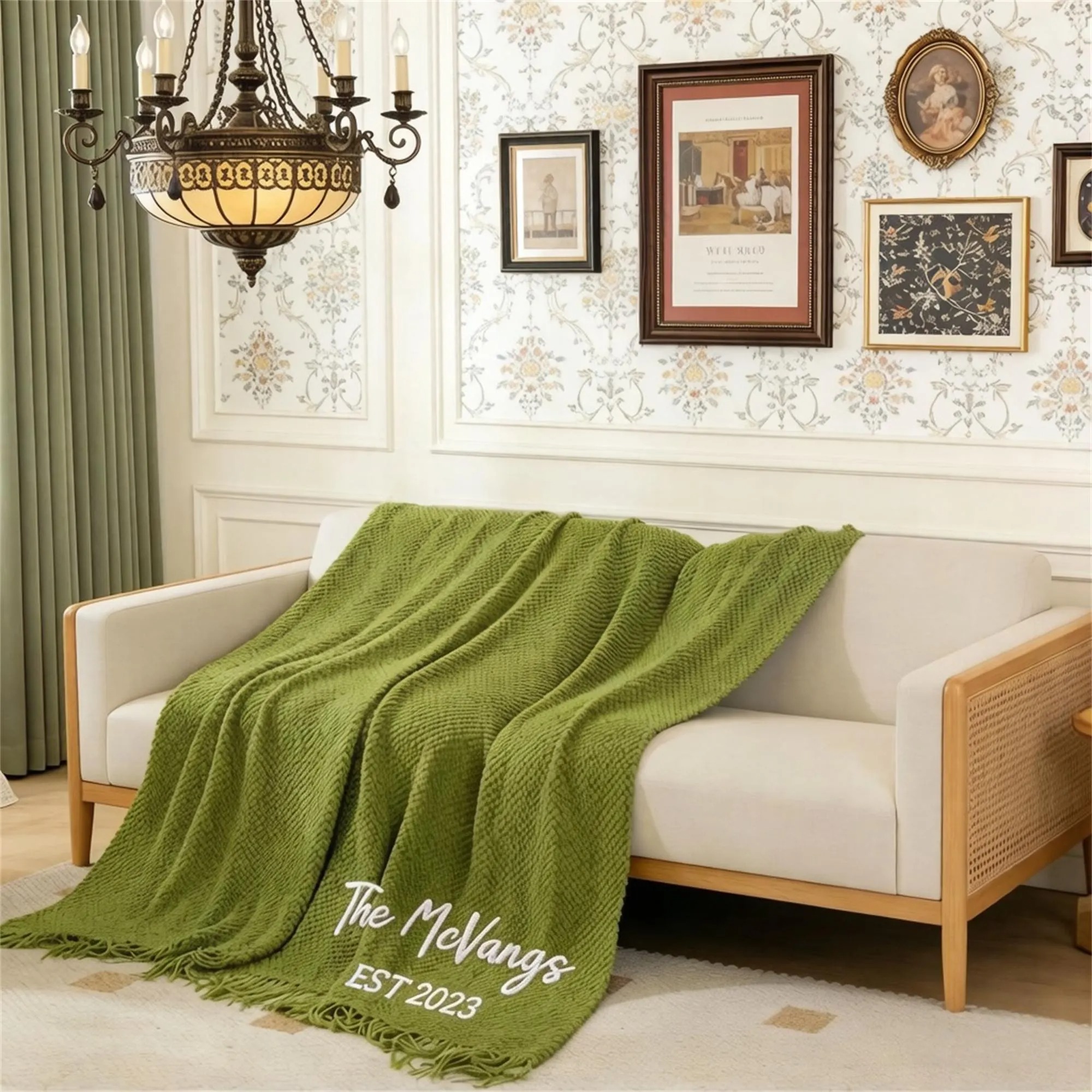 Personalized Wedding Throw Blanket, Custom Couple Gif