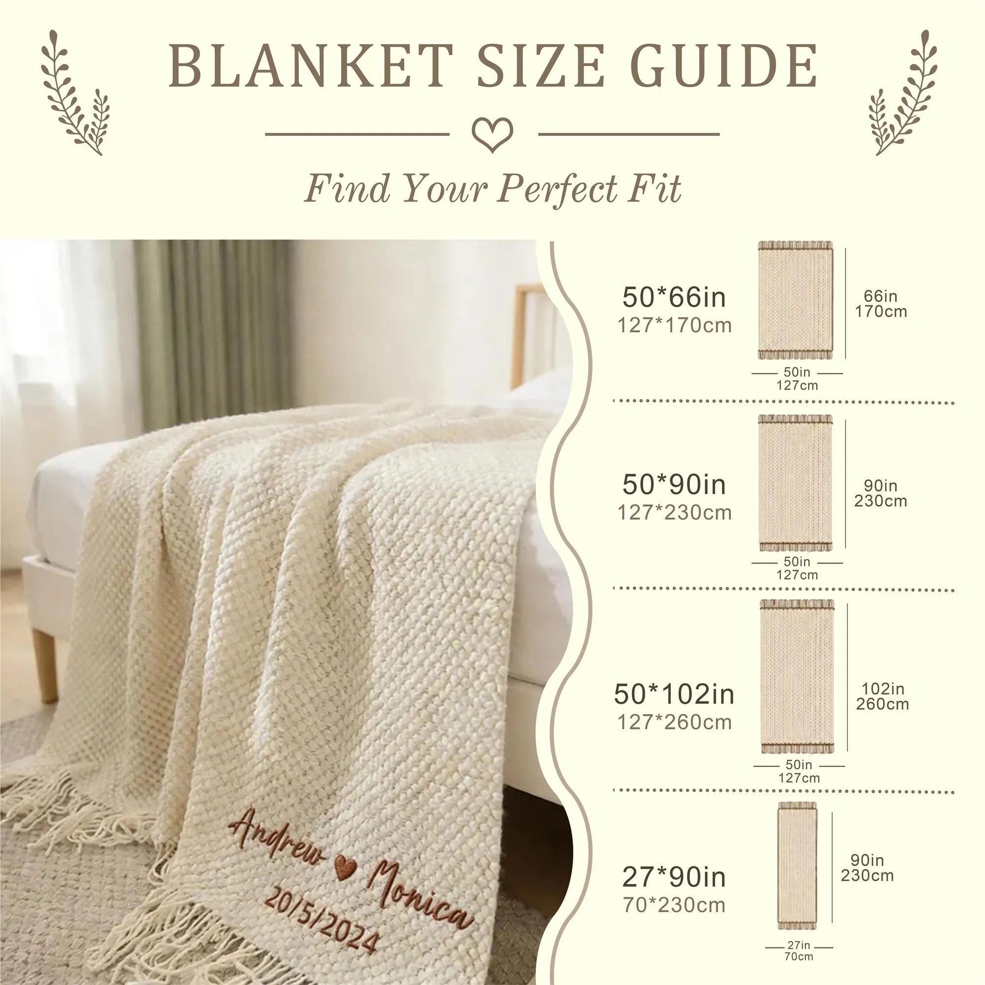 Personalized Wedding Throw Blanket, Custom Couple Gif