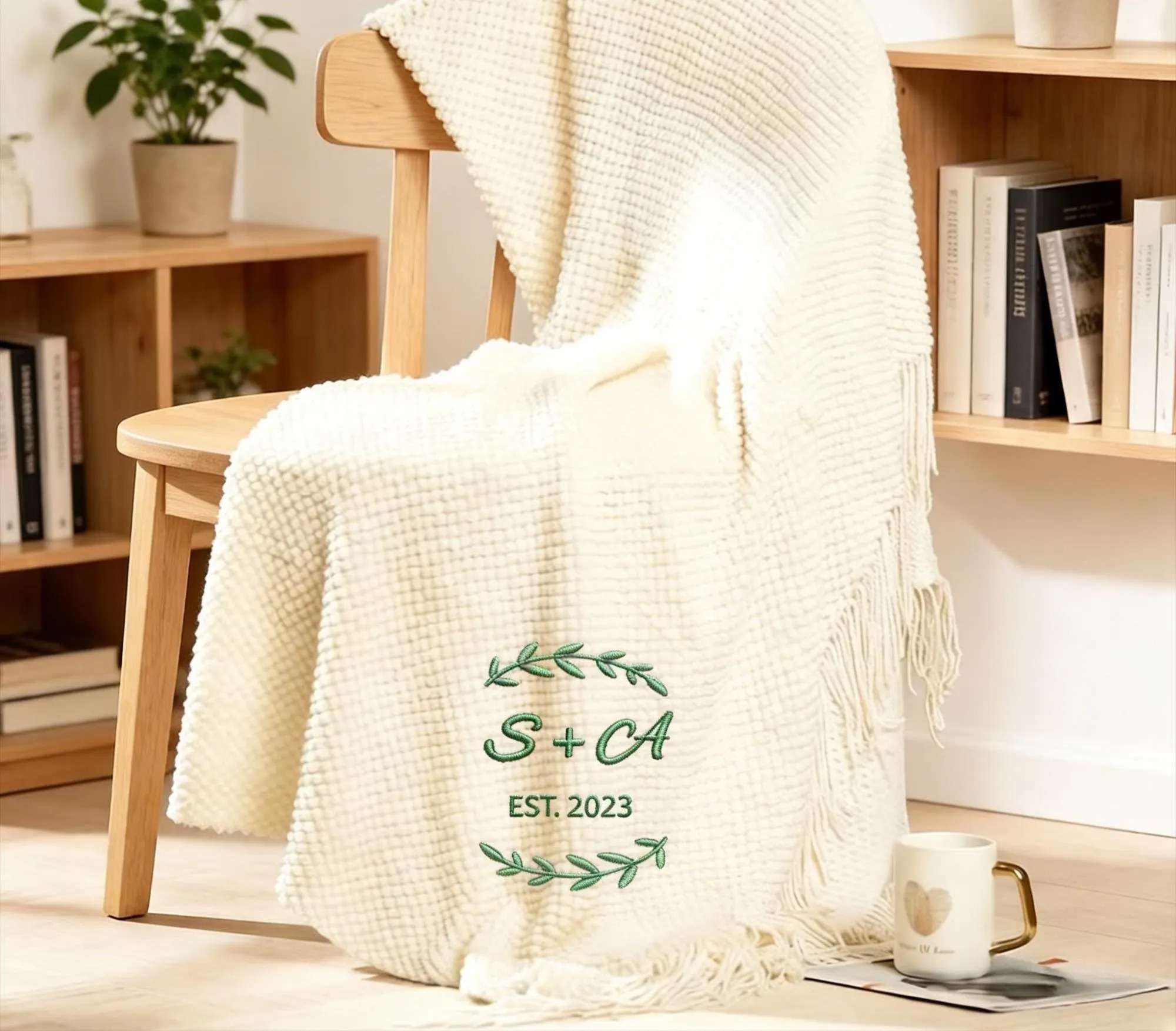 Personalized Wedding Throw Blanket, Custom Couple Gif