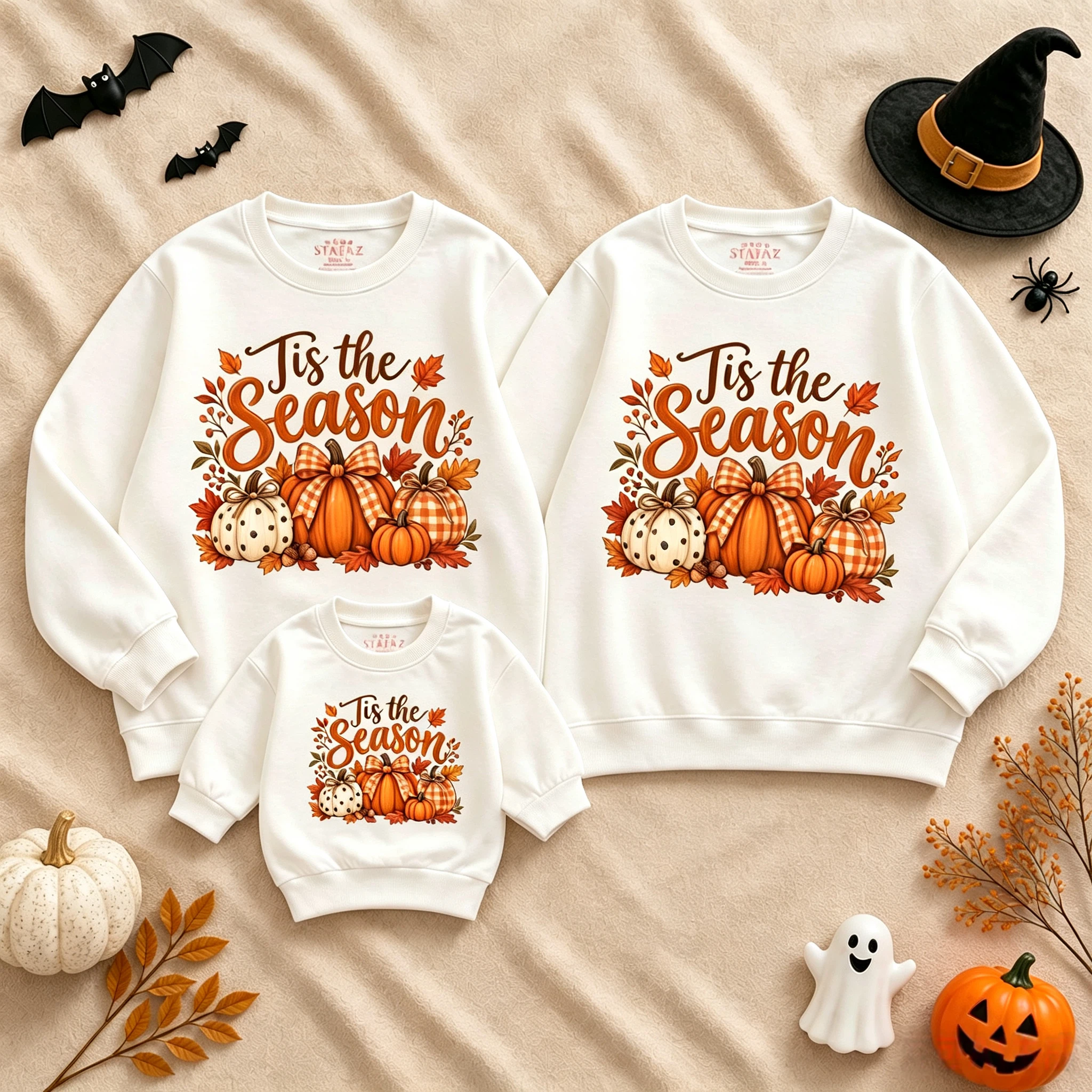 Pumpkin Matching Family Sweatshirts Outfits